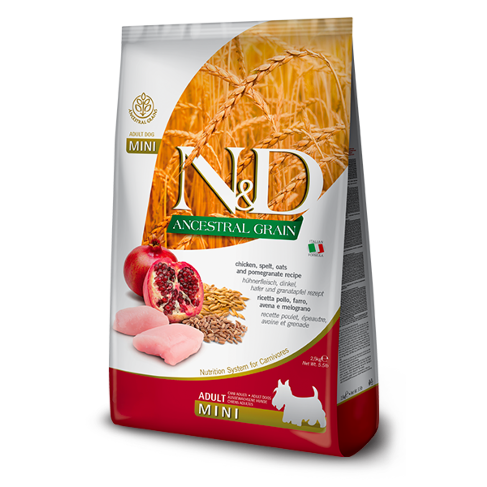 Farmina N&D Dog Ancestral Grain Chicken Adult MINI 2.5kg