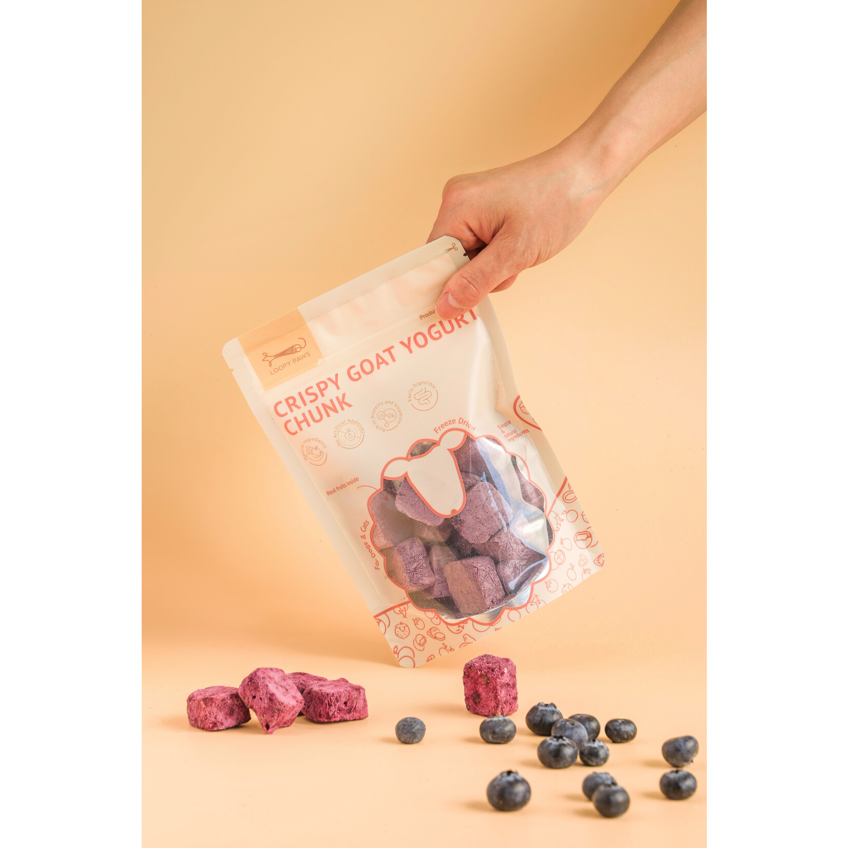 Loopypaws Loopy Paws Crispy Goat Yogurt - Blueberry 30g