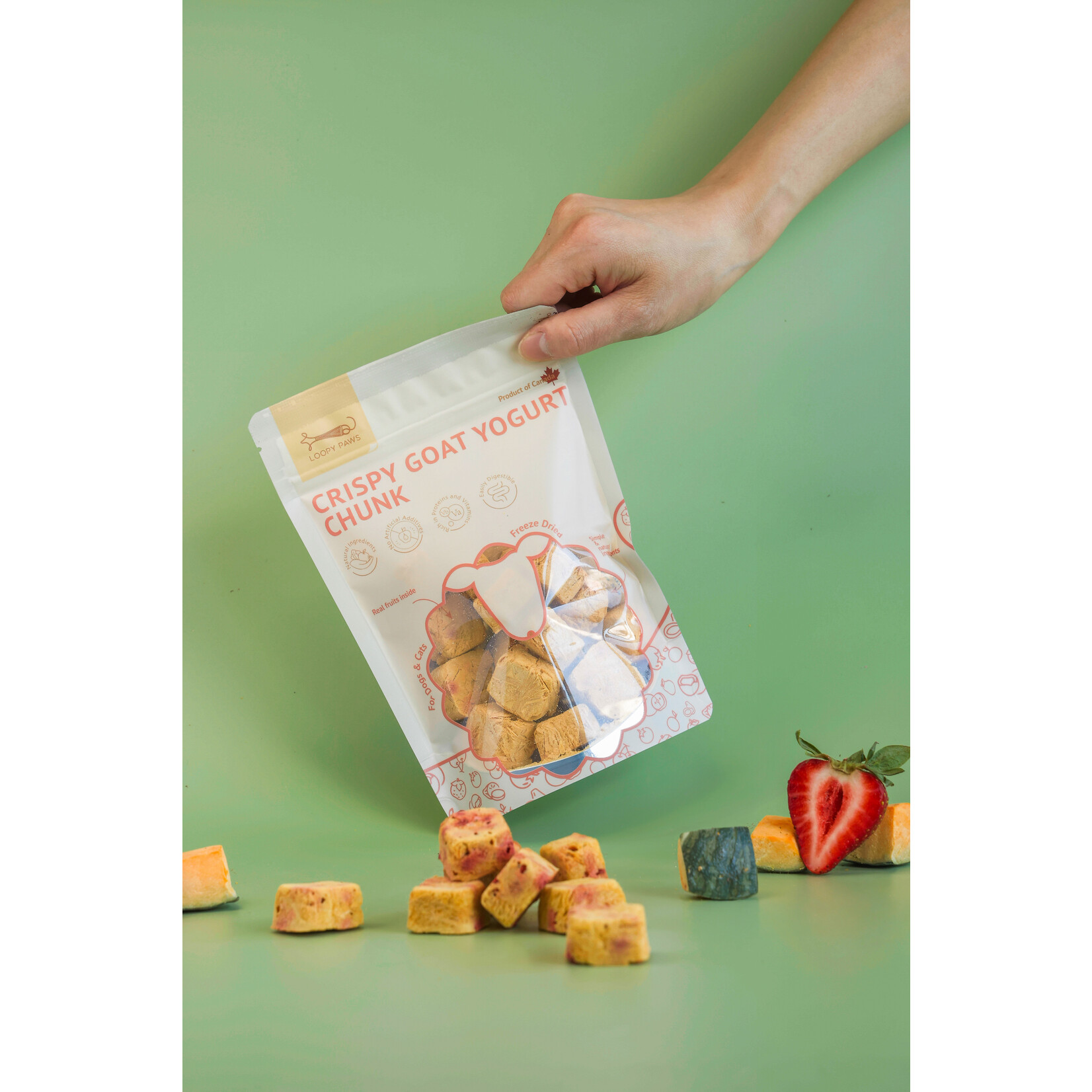 Loopypaws Loopy Paws Crispy Goat Yogurt - Pumpkin & Strawberry 30g