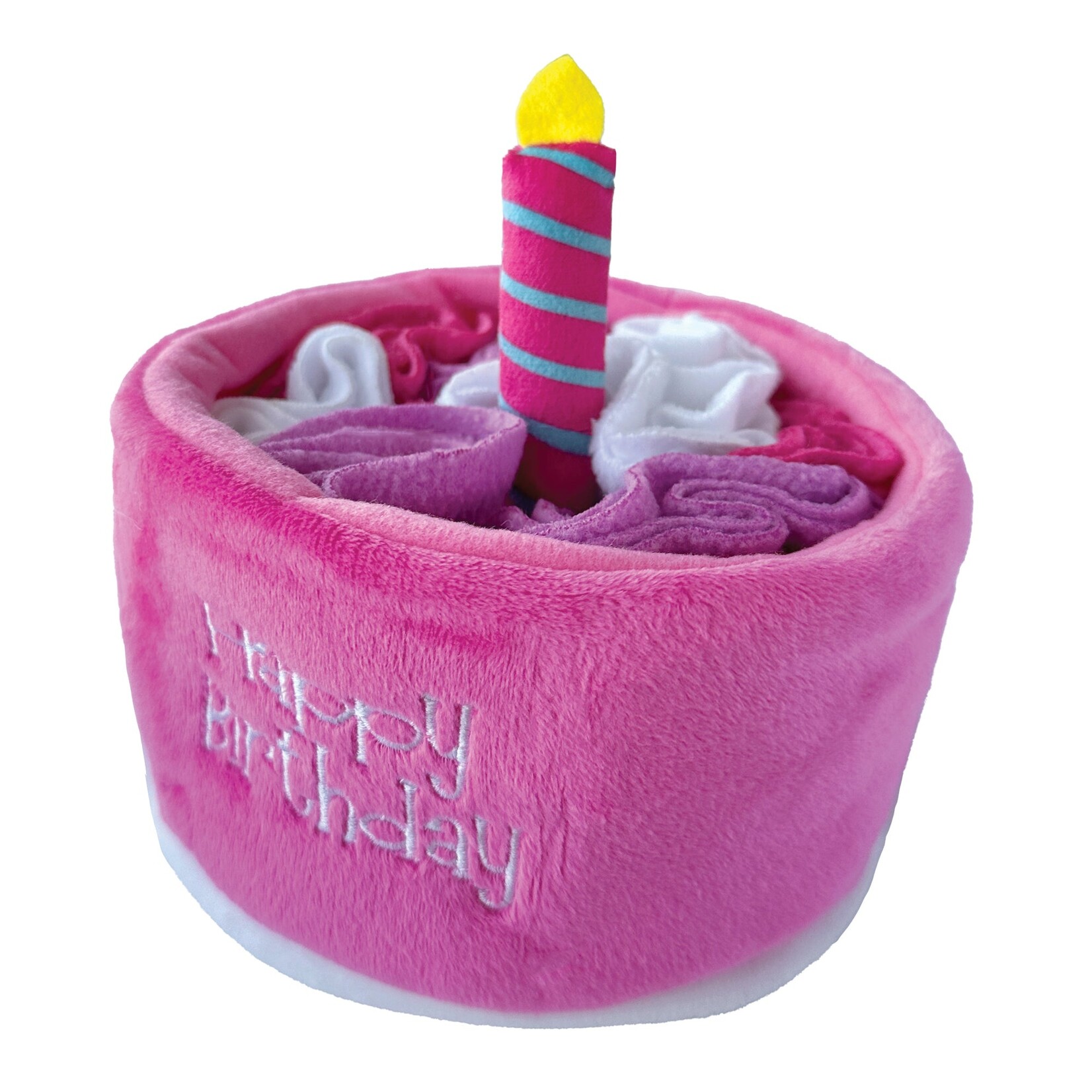 FouFou Brands Foufou BRANDS Hide 'n Seek Birthday Cake Snuffle Toy Pink