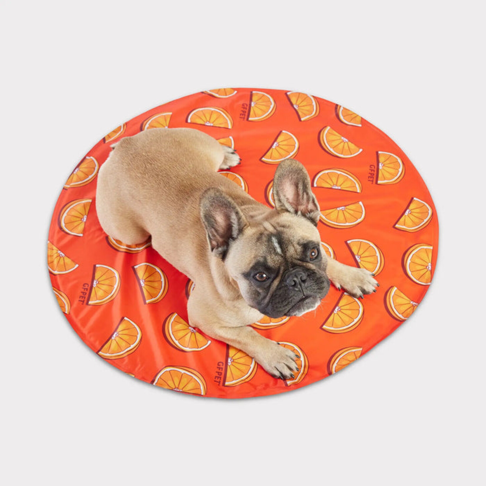 GF Pet Round ICE MAT Pet Cooling Mat Orange 24"