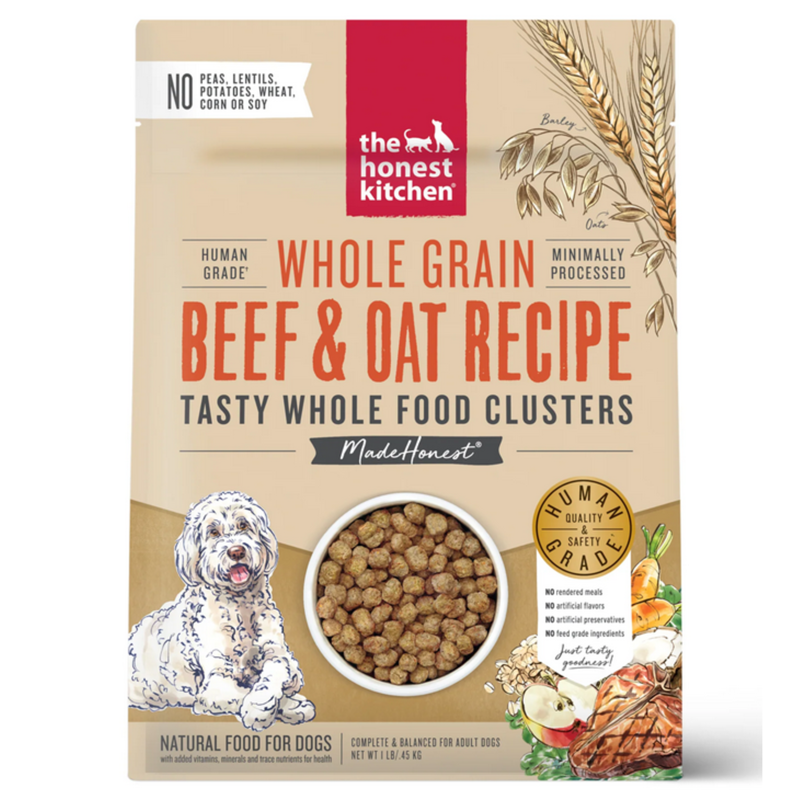The Honest Kitchen Honest Kitchen Dog Whole Grain Clusters Beef & Oat