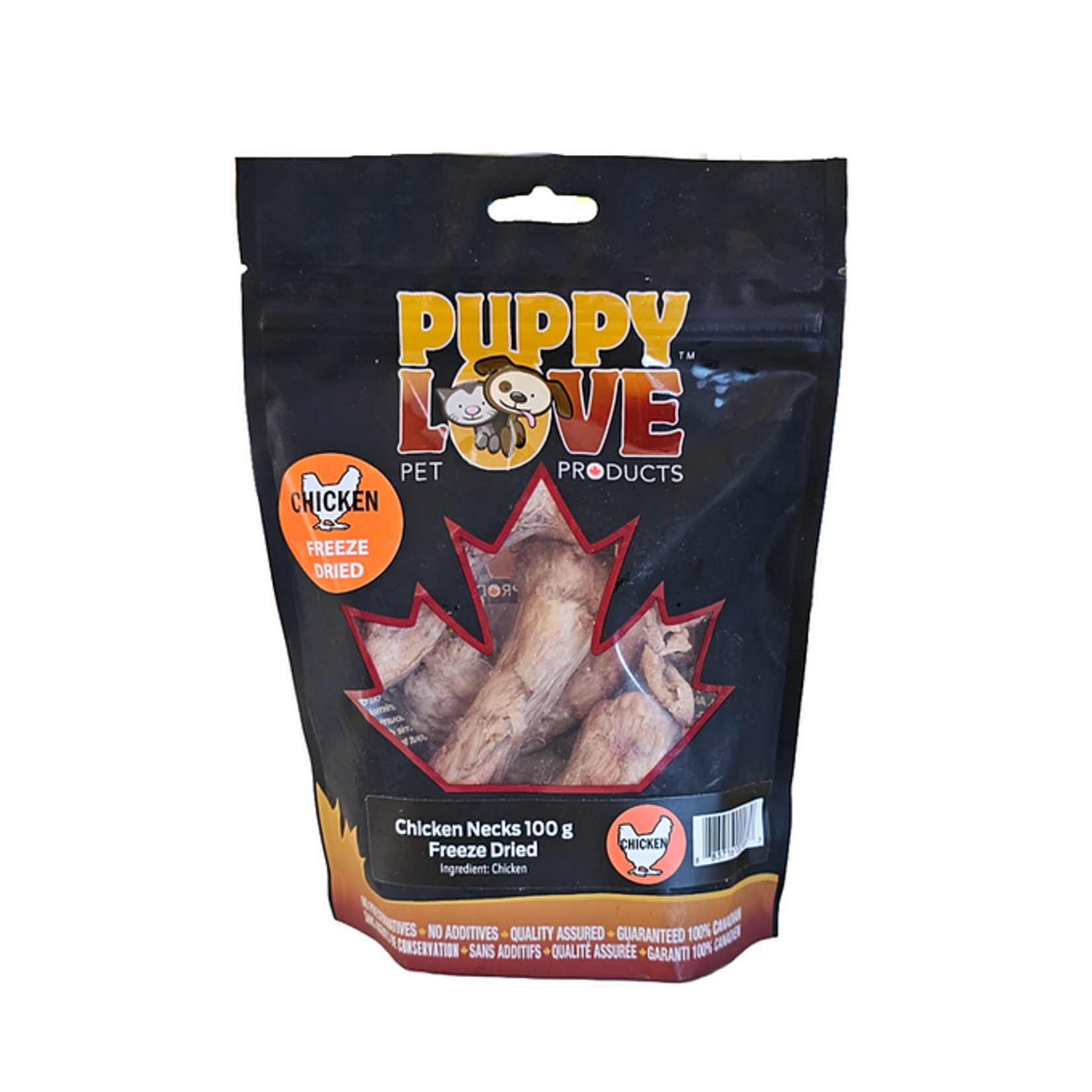 Puppy Love Puppy Love Freeze Dried Chicken Necks 100g