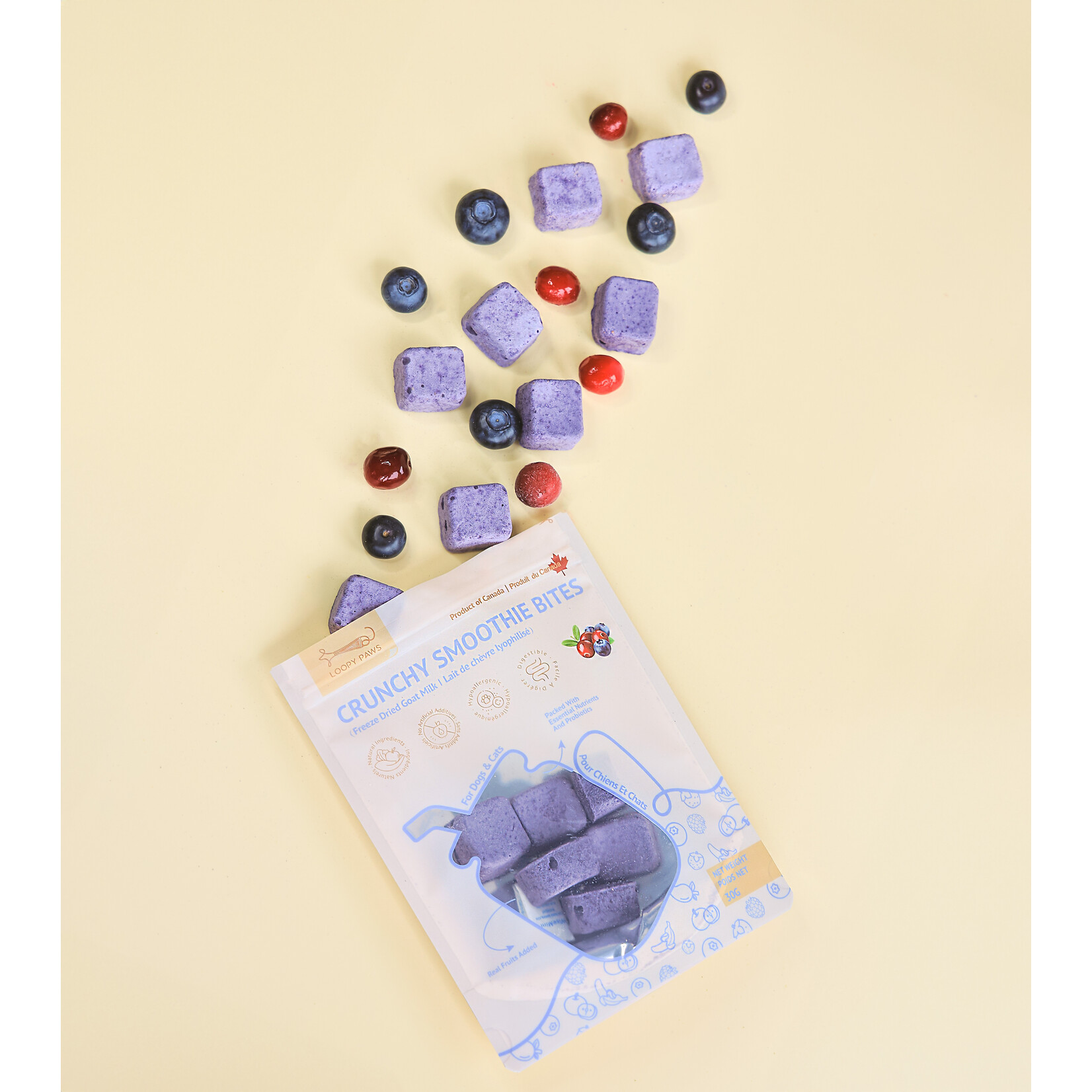 Loopypaws Loopy Paws Crunchy Smoothie Bites - Mixed Berry 30g
