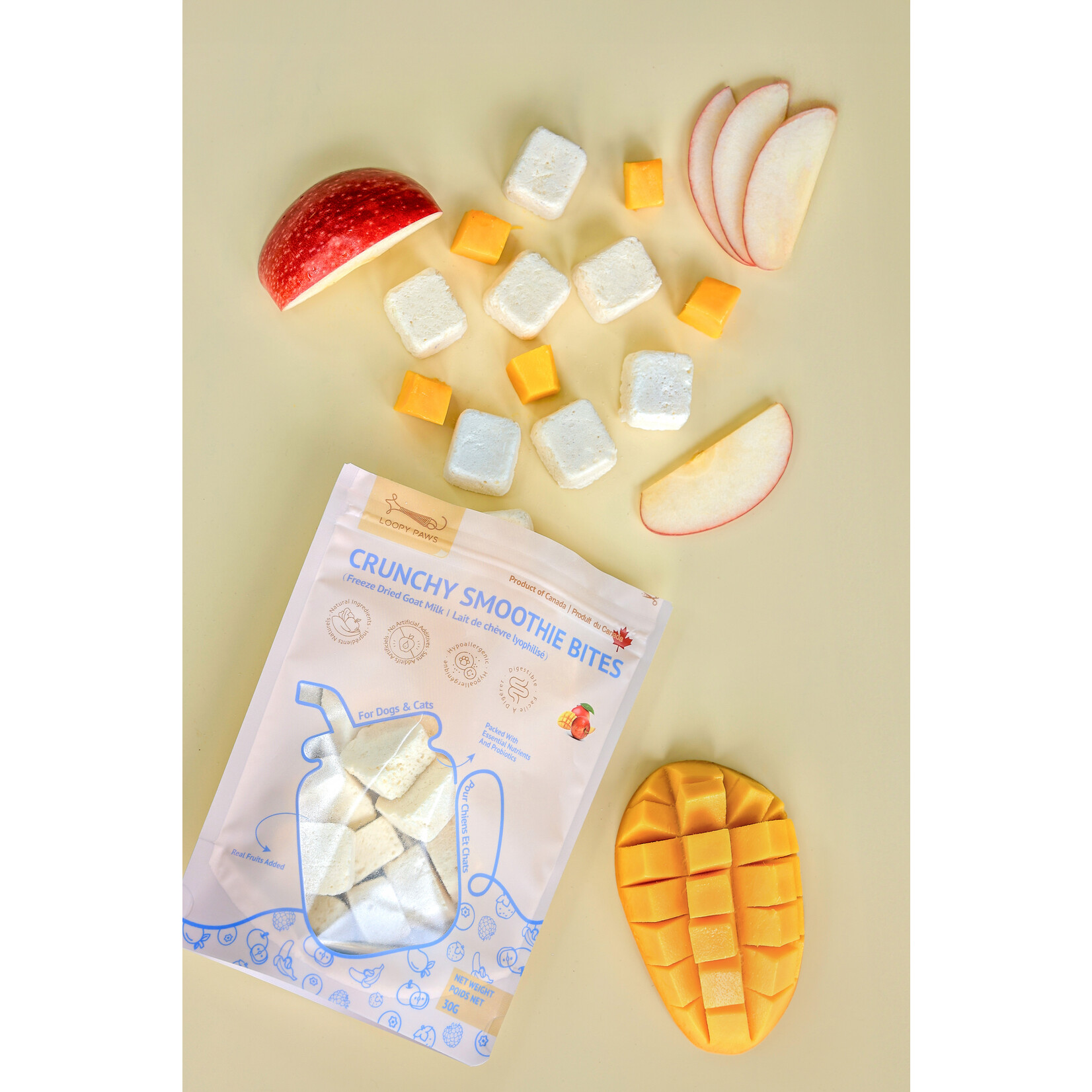 Loopypaws Loopy Paws Crunchy Smoothie Bites - Mango Apple 30g