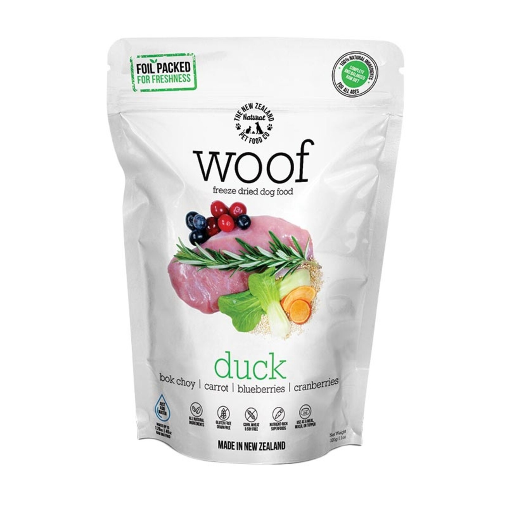 The New Zealand Pet Food Co THE NEW ZEALAND NATURAL PET FOOD CO WOOF Freeze-Dried Duck