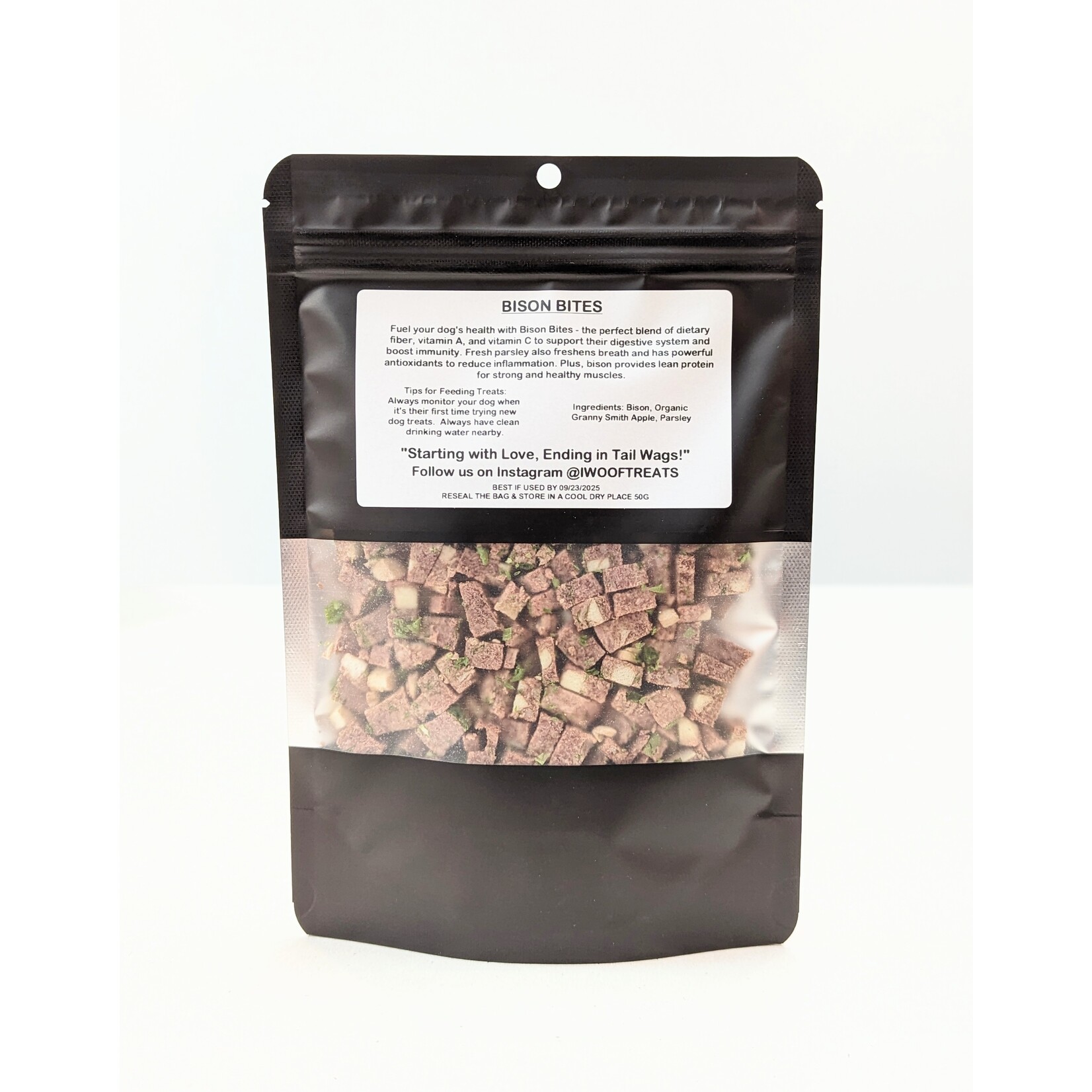Iwoof Treats Iwoof treats Freeze Dried Bison Bites 50g for Dogs Only