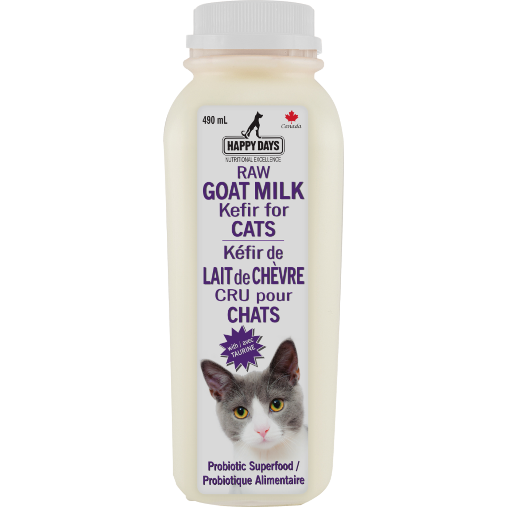 Happy Days Happy Days Raw Goat MIlk Kefir for CATS with Taurine 490ml In-store Pickup Only