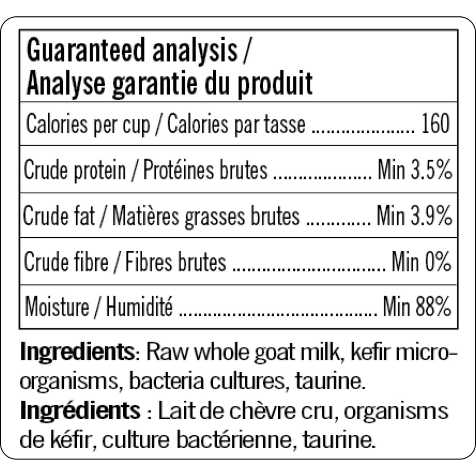 Happy Days Happy Days Raw Goat MIlk Kefir for CATS with Taurine 490ml In-store Pickup Only