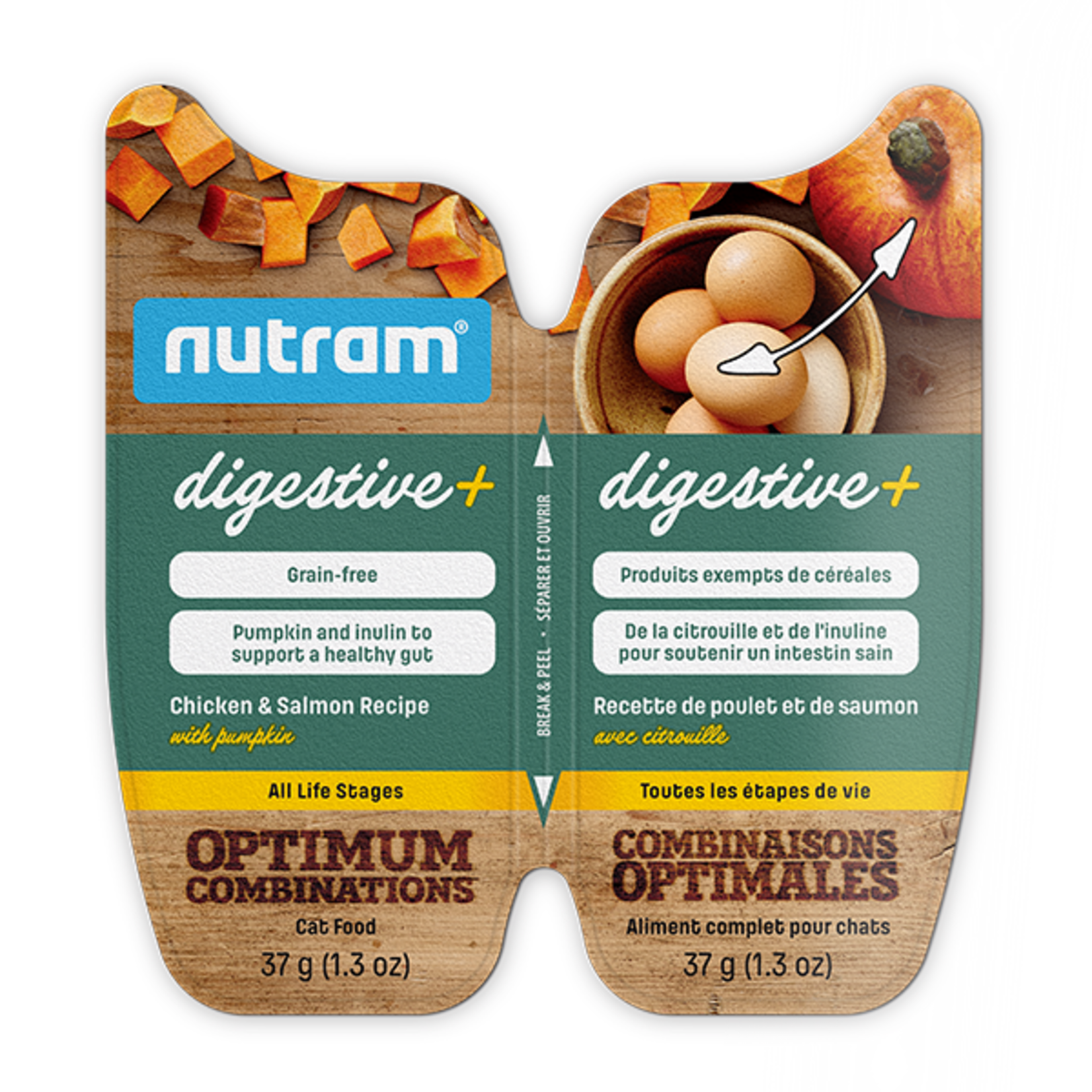 Nutram Nutram Cat Tray Digestive+ Chicken &Salmon ALS 2.6oz single