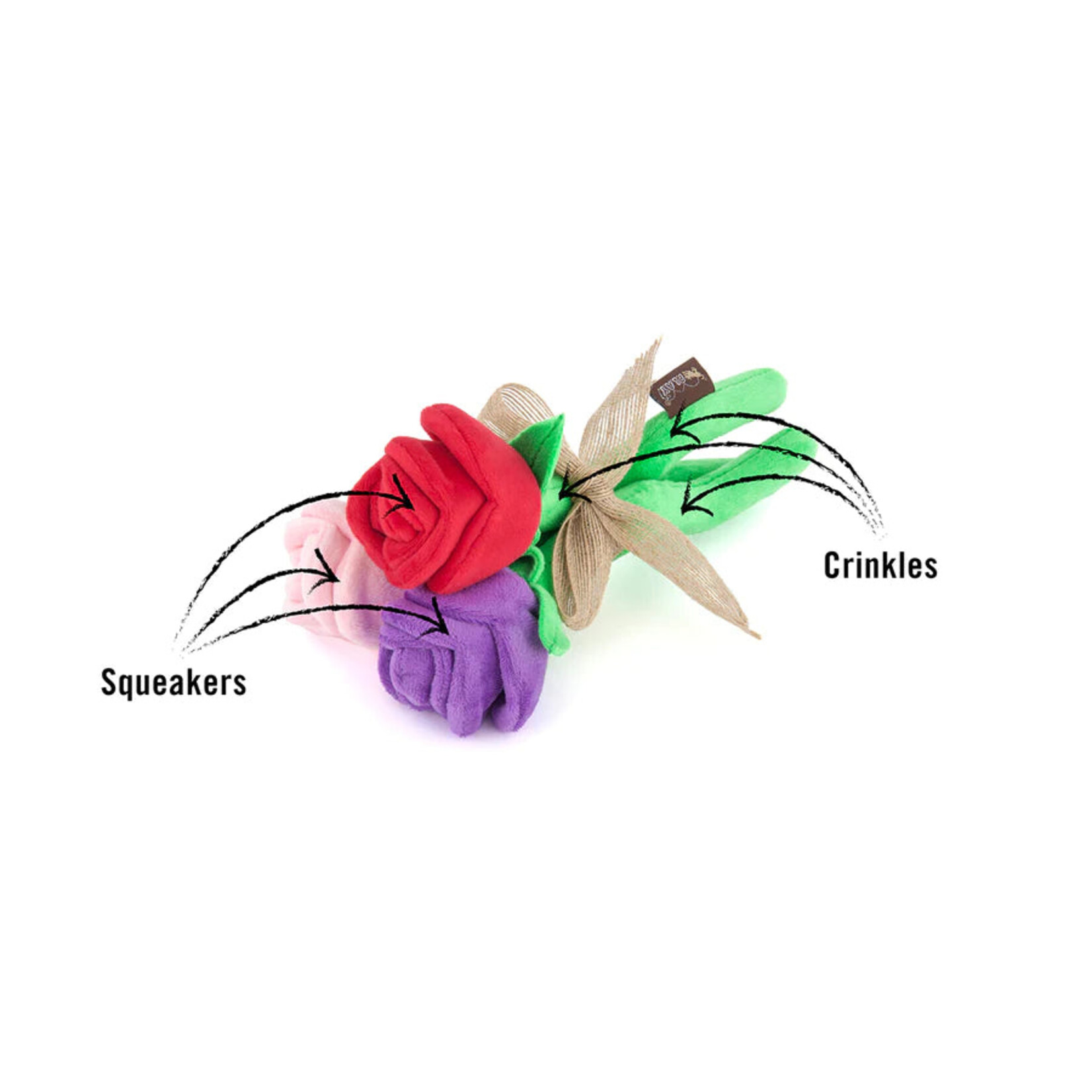 PLAY PLAY Puppy Love Collection Rover's Rose  Squeaker Toy