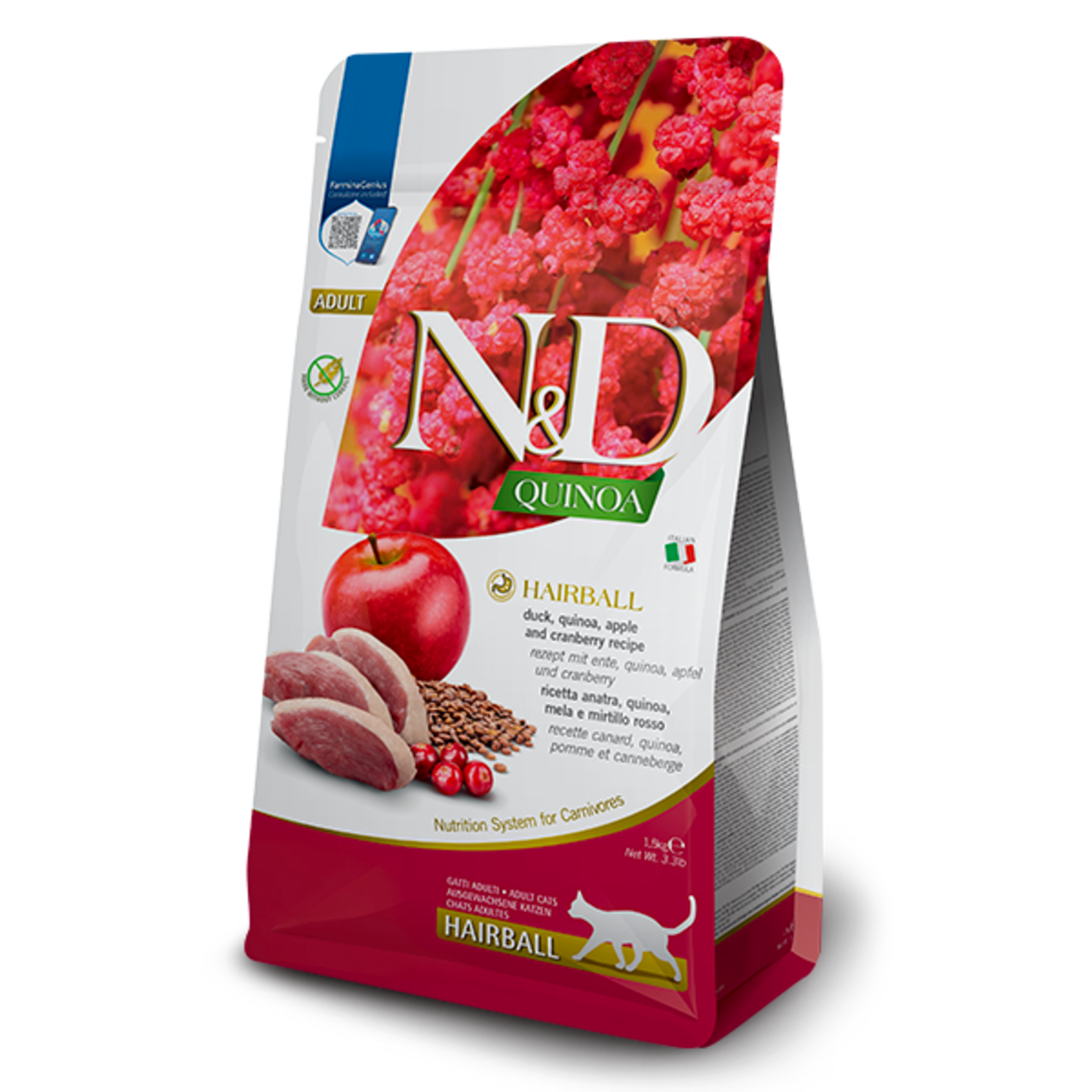 Farmina N&D Cat Quinoa Duck Hairball Control 1.5kg