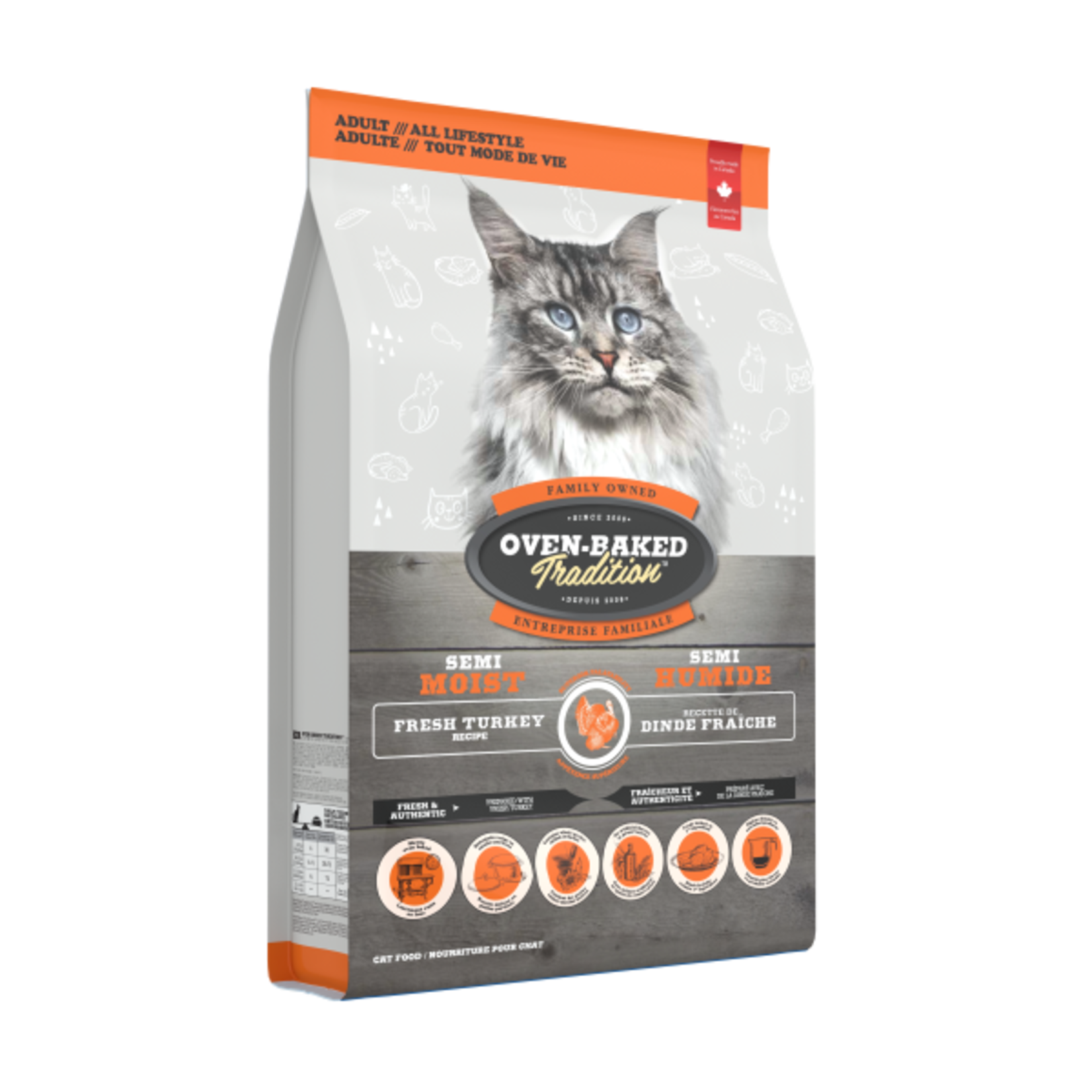 Oven-Baked Tradition Oven-Baked Tradition Cat Semi-moist food Adult Turkey 5lb