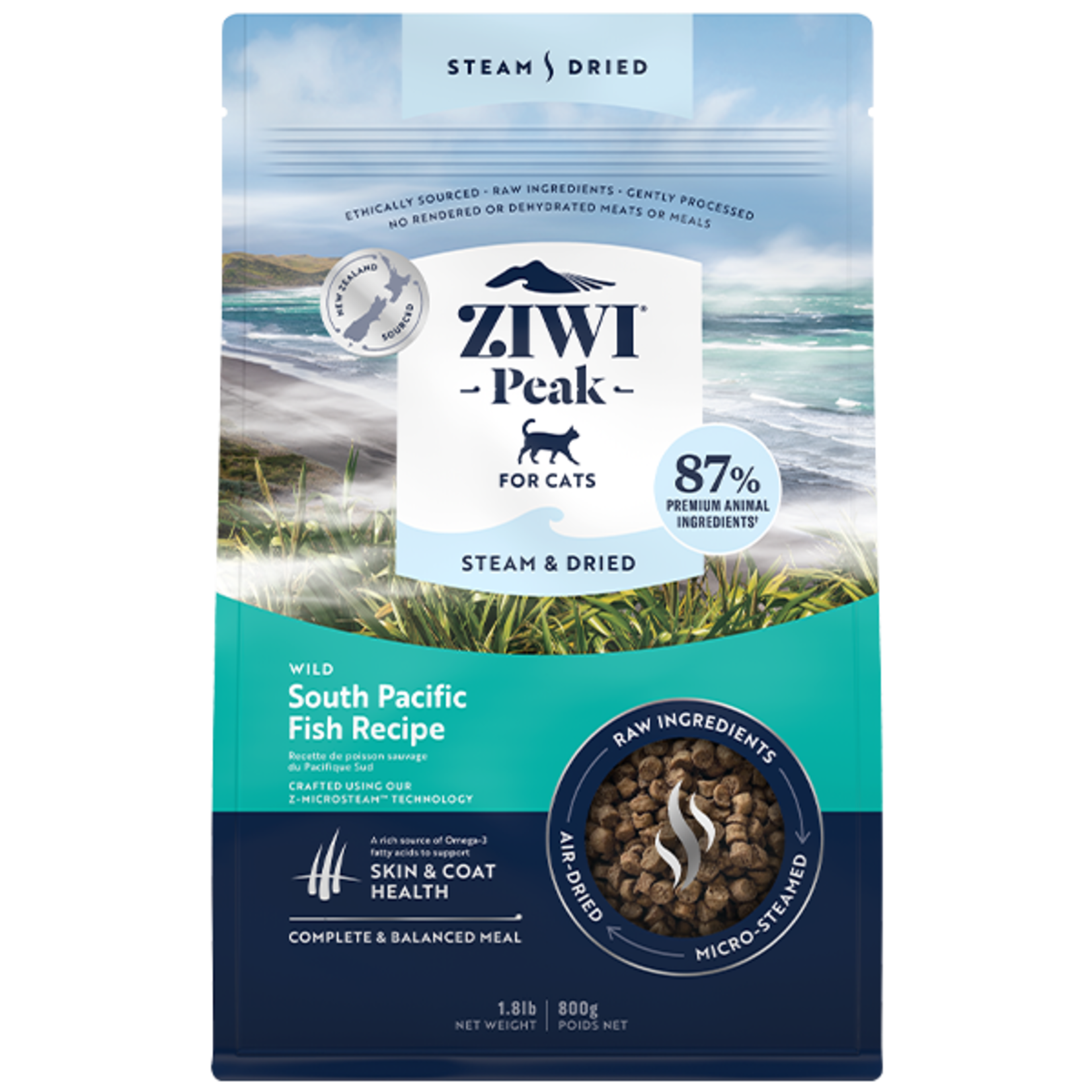 ZiwiPeak ZIWI Peak Cat Steam-Dried South Pacific Fish 1.8lb 800g