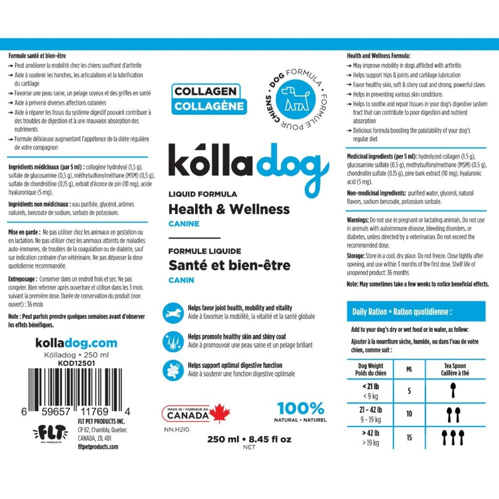 Kolladog Kolladog Collagen Health & Wellness Formula 250ml for Dogs