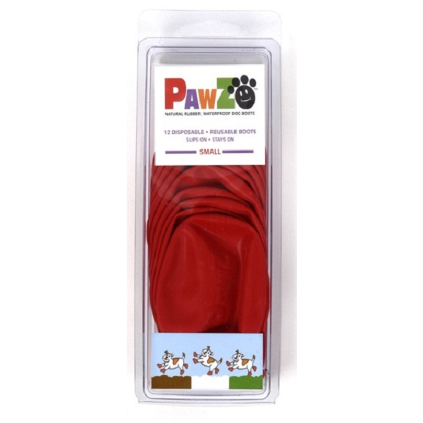 Pawz Pawz Boots Small to 2" Red 12 pk