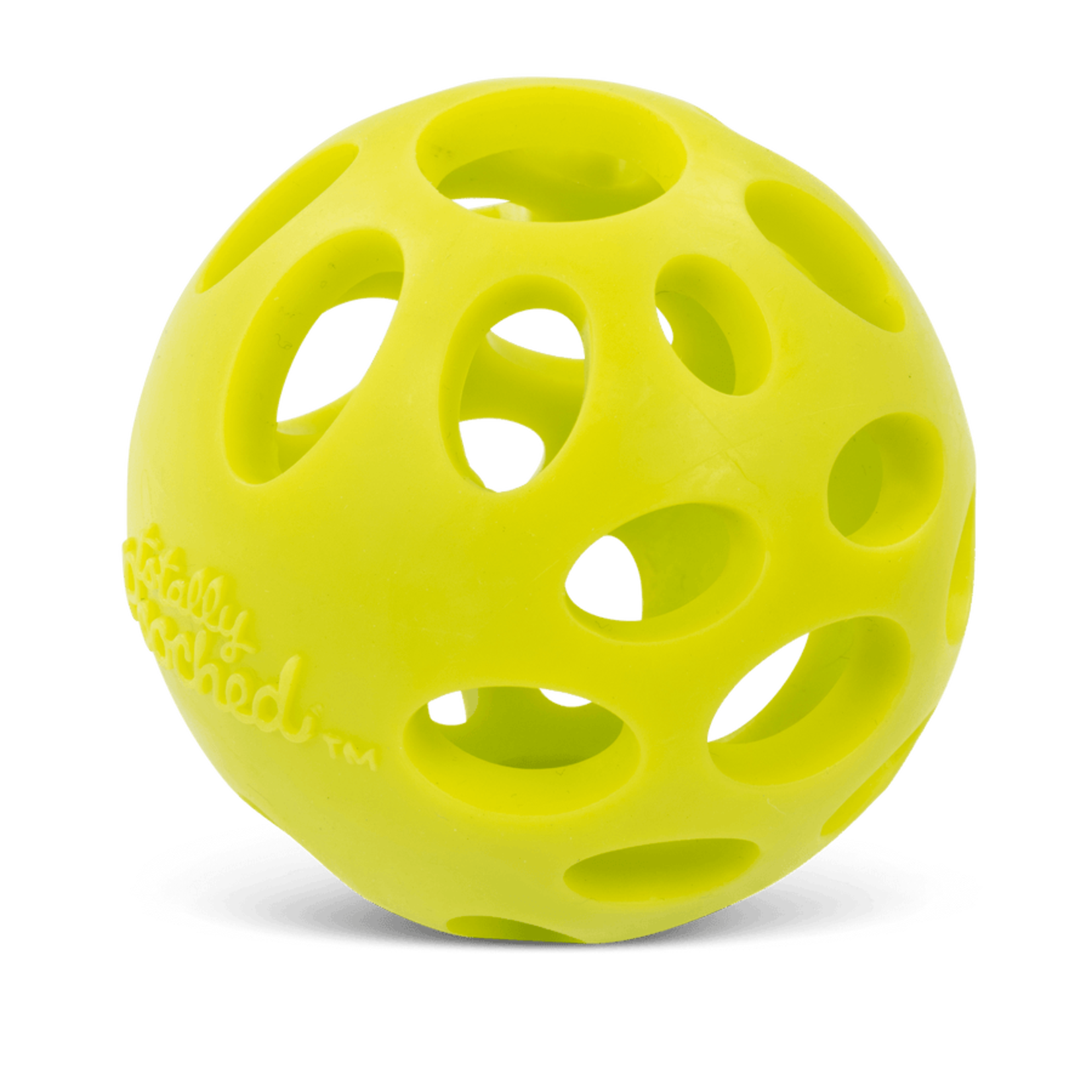 Messy Mutts Totally Pooched Huff'n Puff Dog Ball, Size 3.1" Bright Green Large