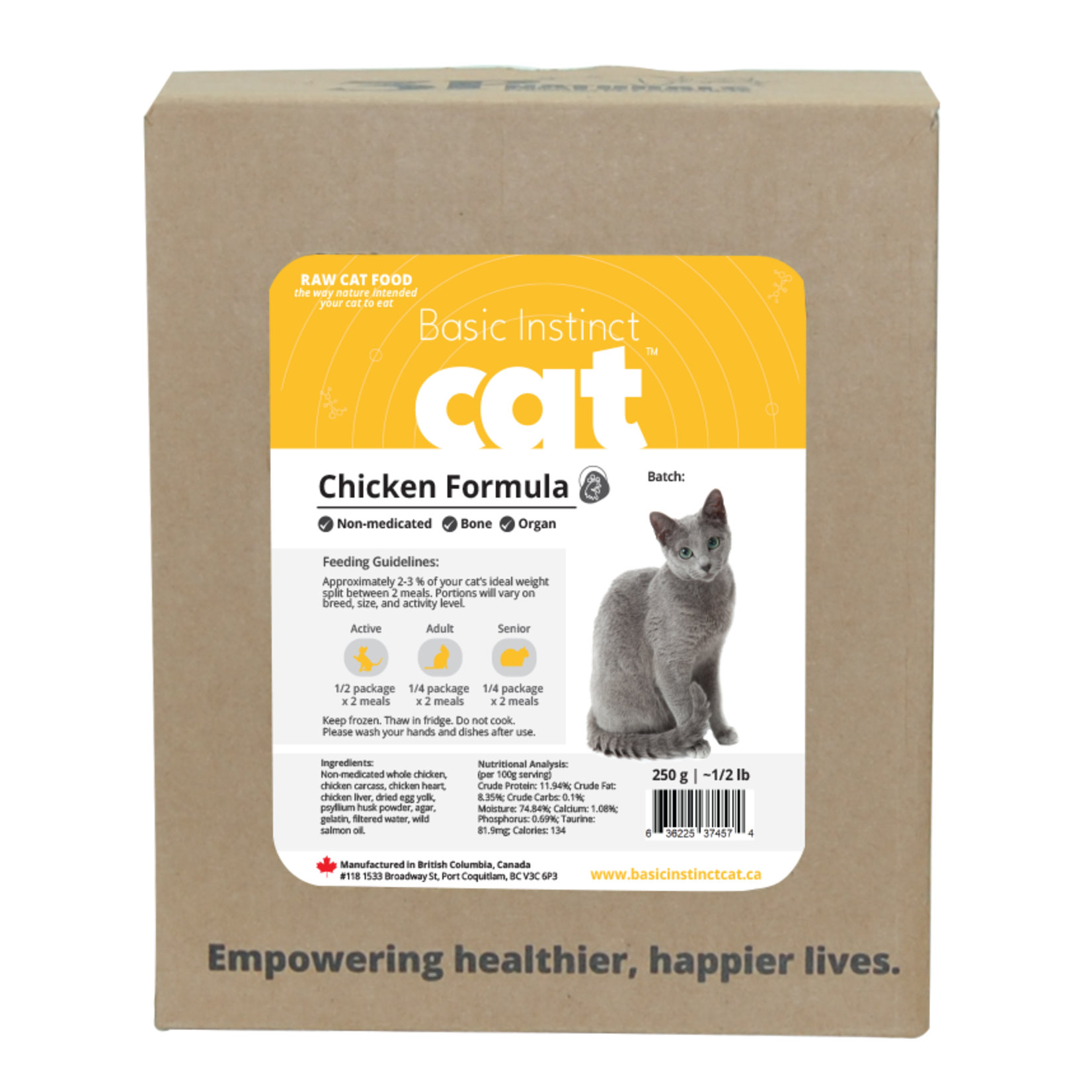 Red Dog Blue Kat Basic Instinct Cat Non-medicated Chicken Formula 4 x 125g single