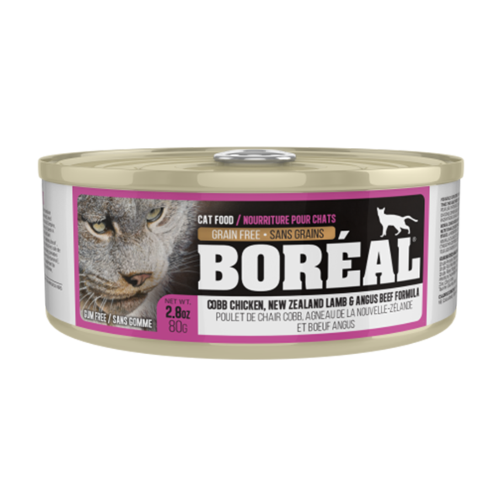 Boreal Cat Can Cobb Chicken NZ Lamb & Angus Beef 80g single