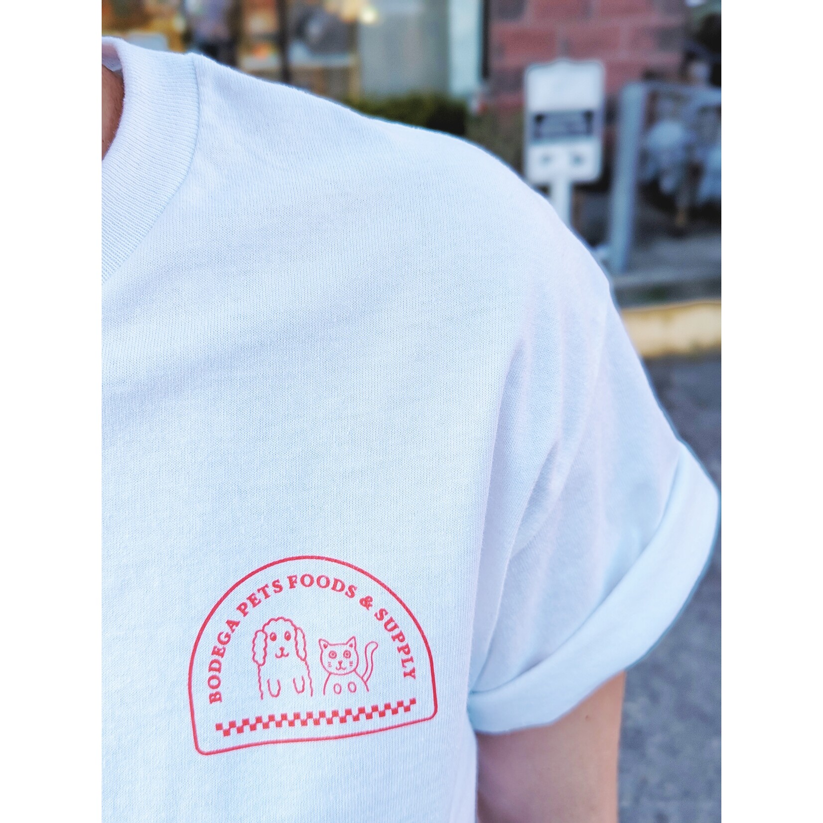 Bodega Pets Merch Dept. Bodega Pets Merch The CommuniTee White with Red Logo