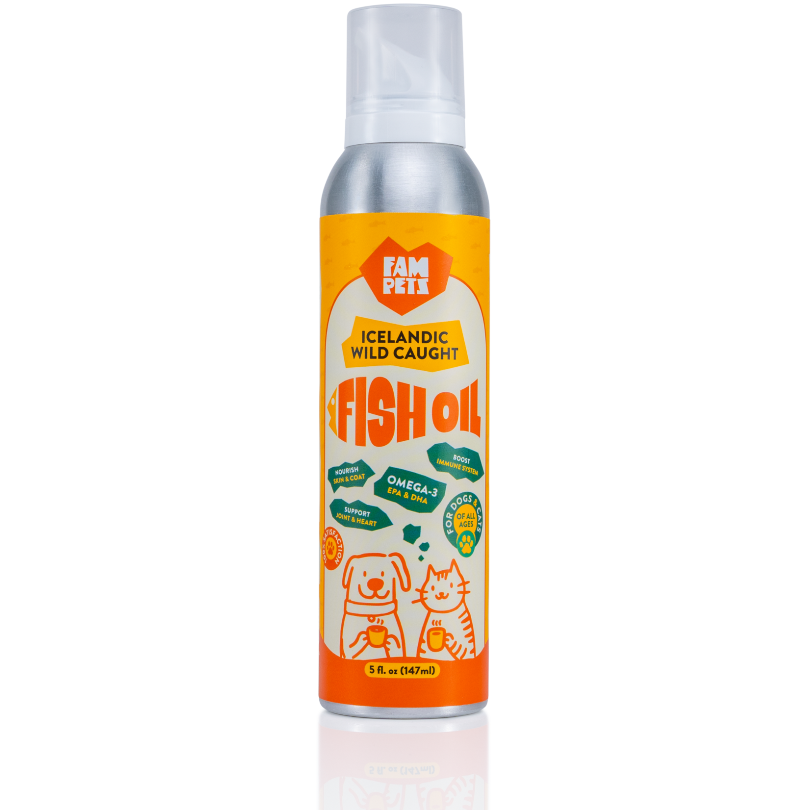 Fam Pets Fam Pets Wild Caught Fish Oil - 5oz Aluminum Spray Bottle