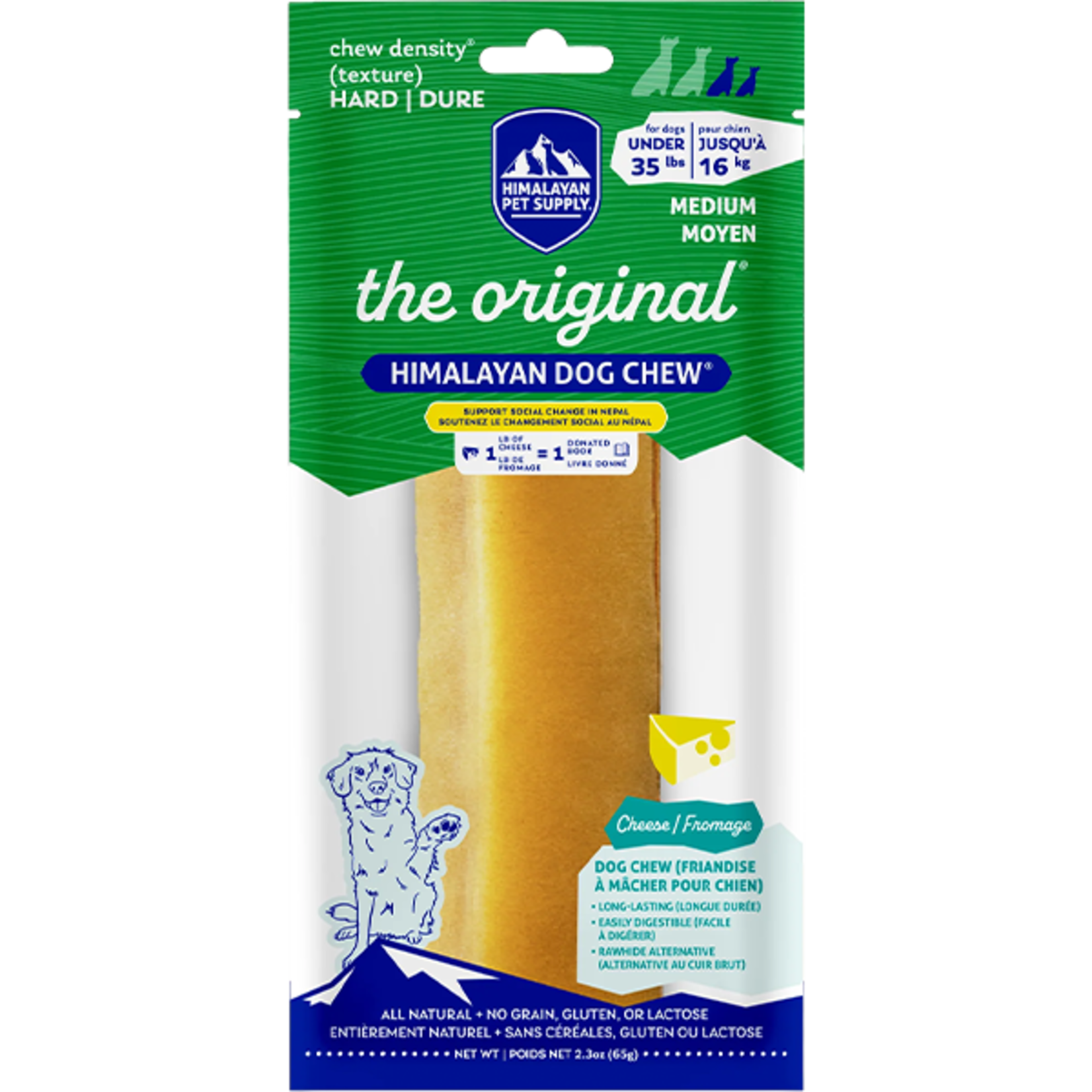 Himalayan Dog Chew Himalayan Dog Chew Medium under 35 lb Green Pkg 2.25oz NEW PACKAGING