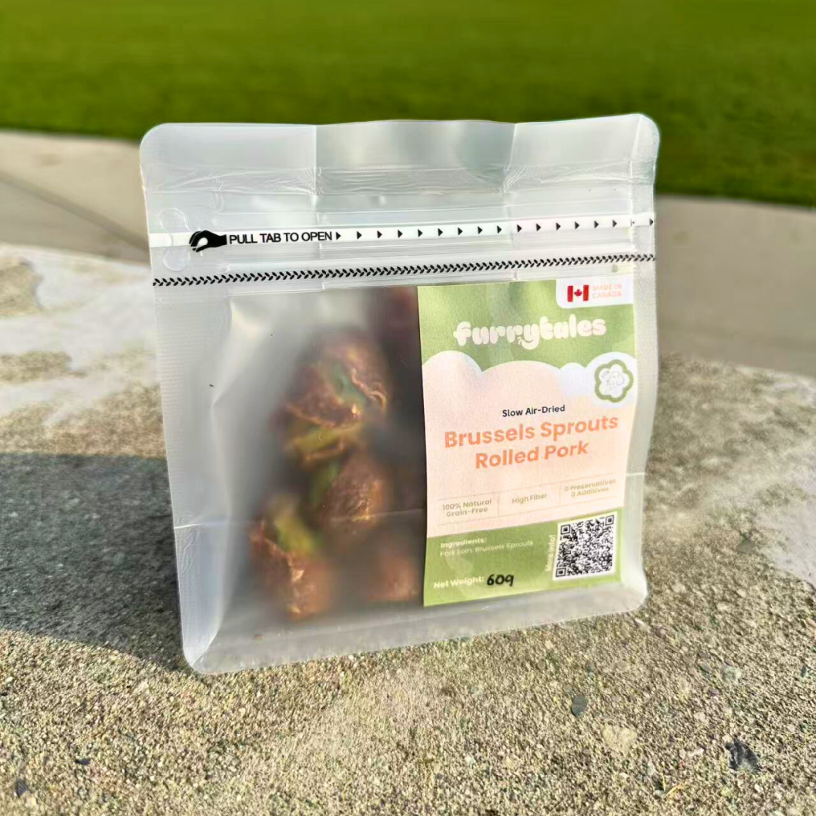 Furrytales Pet Furrytales Pet Brussels Sprouts Rolled Pork 60g