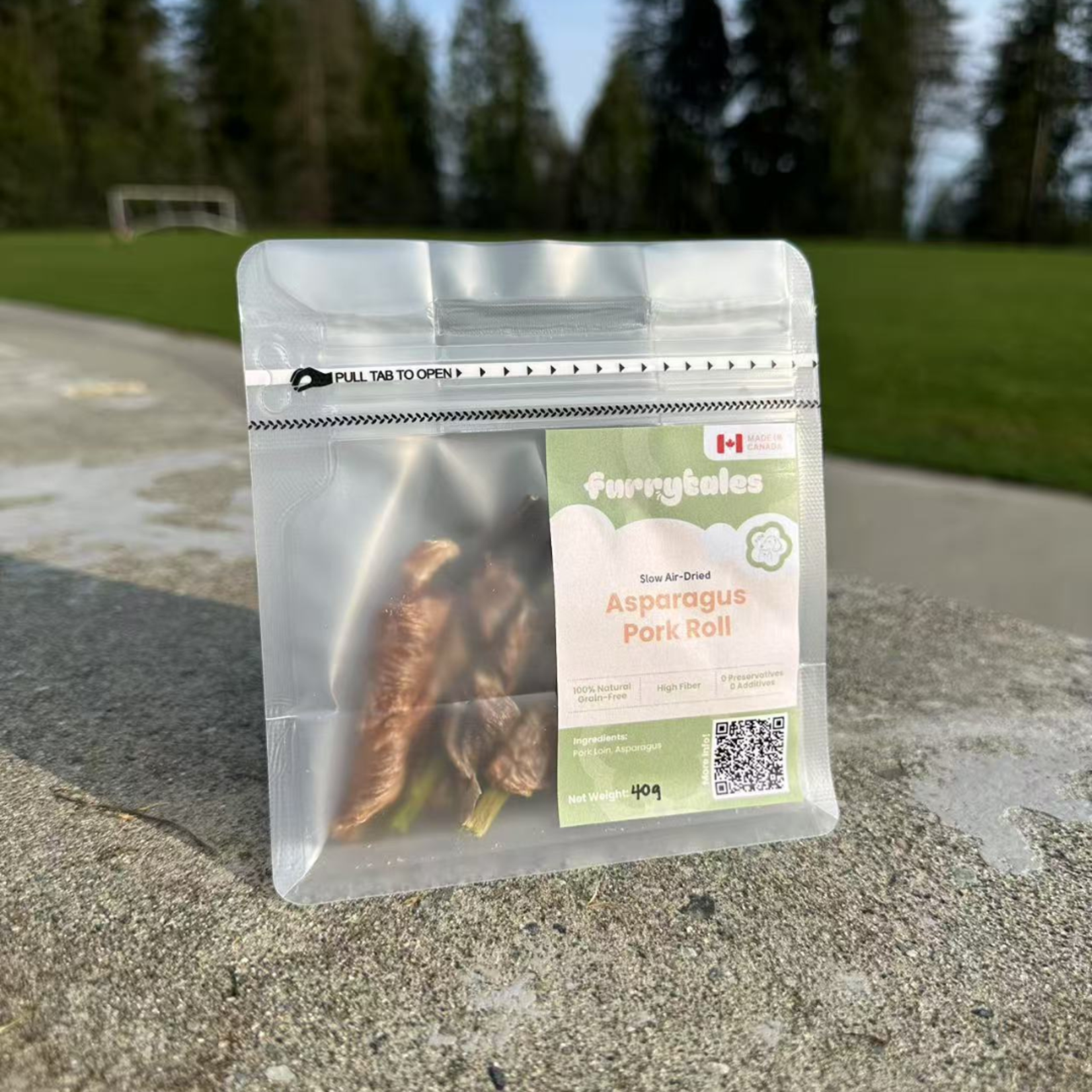 Furrytales Pet Furrytales Pet Asparagus Pork Roll 45g