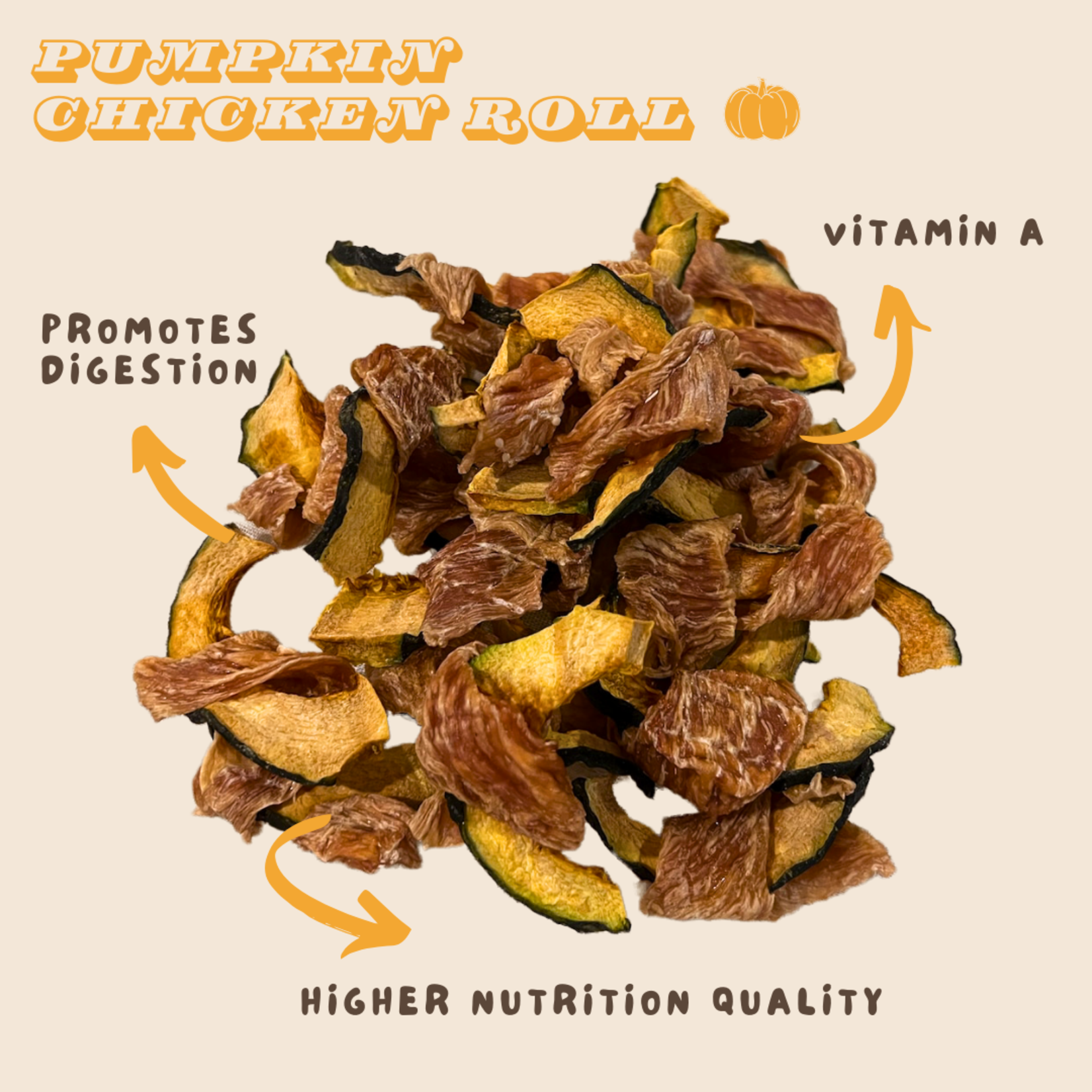 Furrytales Pet Furrytales Pet Pumpkin Pork Roll 60g