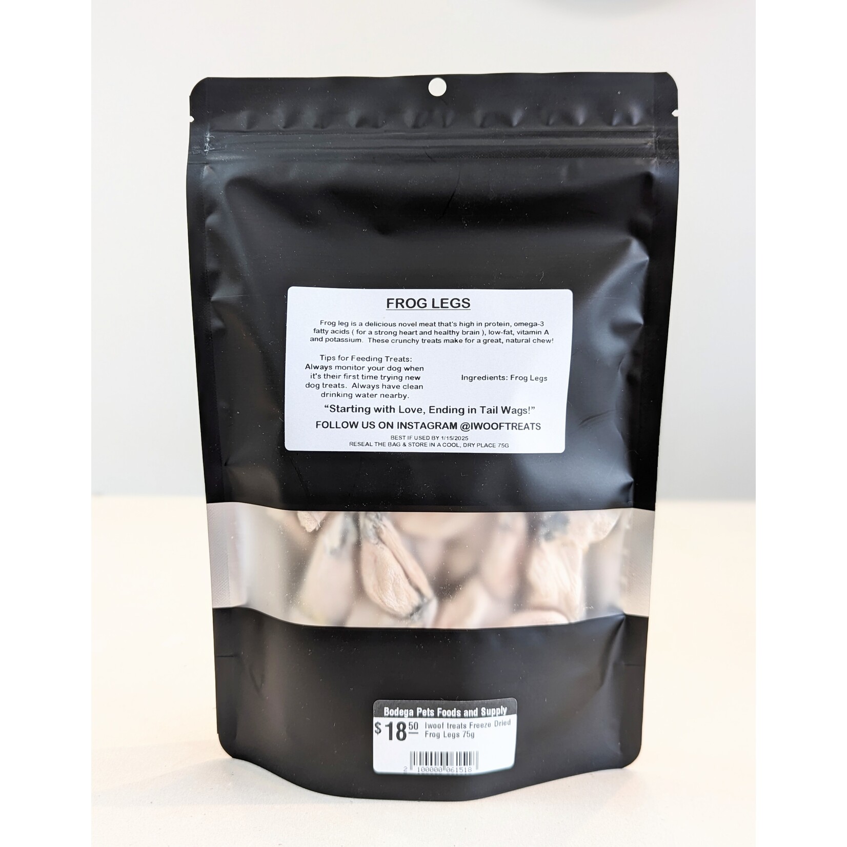 I Woof Treats I Woof treats Freeze Dried Frog Legs 75g