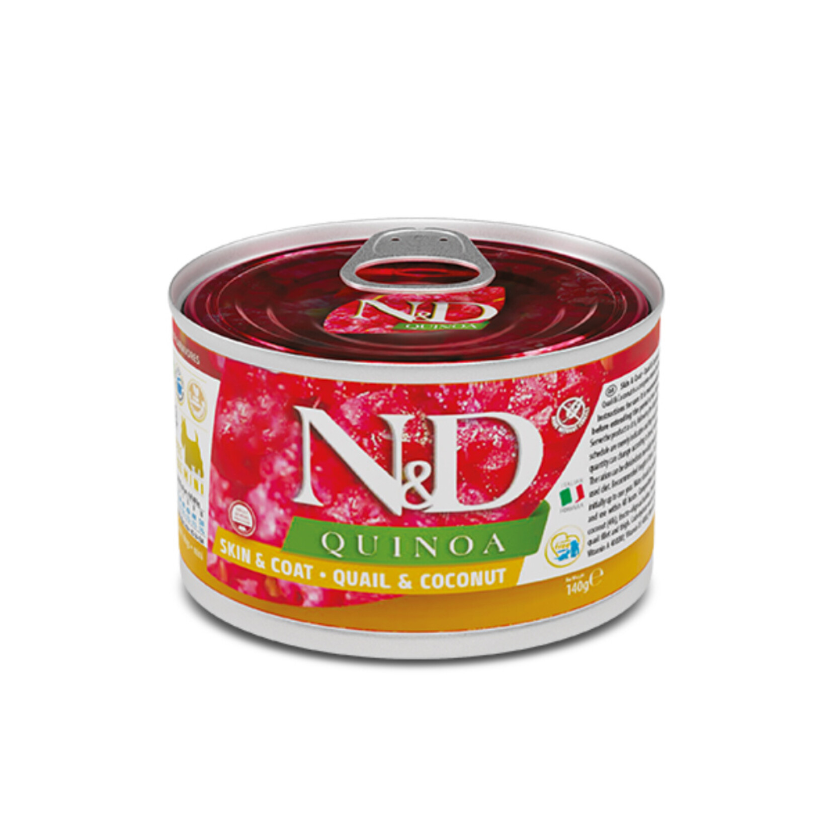 Farmina N&D QUINOA Dog Can SKIN+COAT Quail and Coconut MINI 139g single