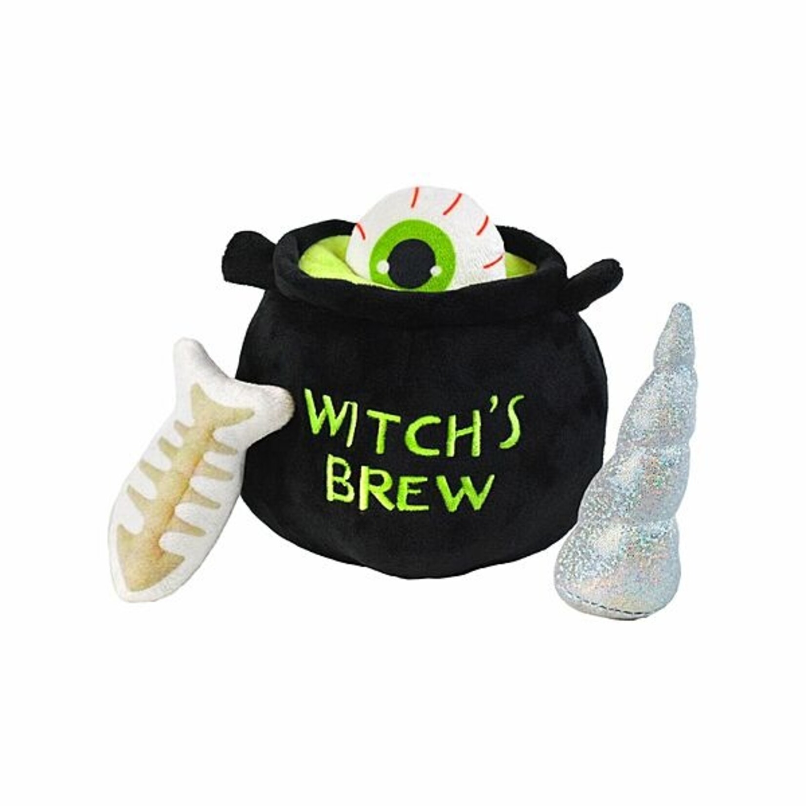 Patchwork Cauldron with Objects Toy