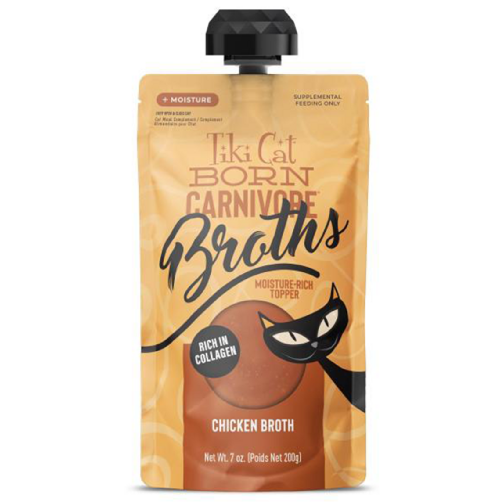 TIKI CAT Tiki Cat Born Carnivore Broths Chicken 7oz Pouch single