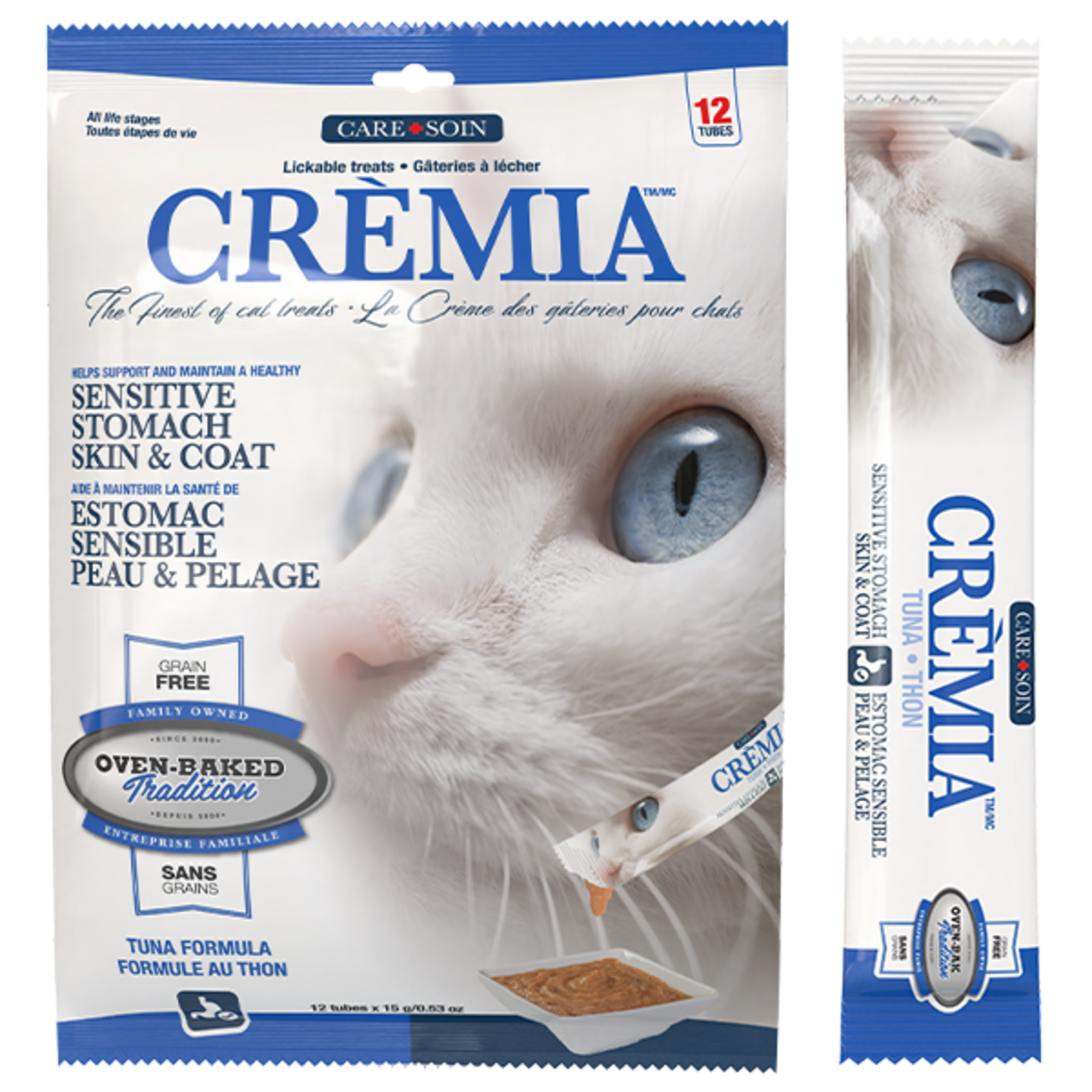 Oven-Baked Tradition Oven-Baked Tradition Cat Cremia Puree Skin & Stomach Tuna Bag of 12 Tubes