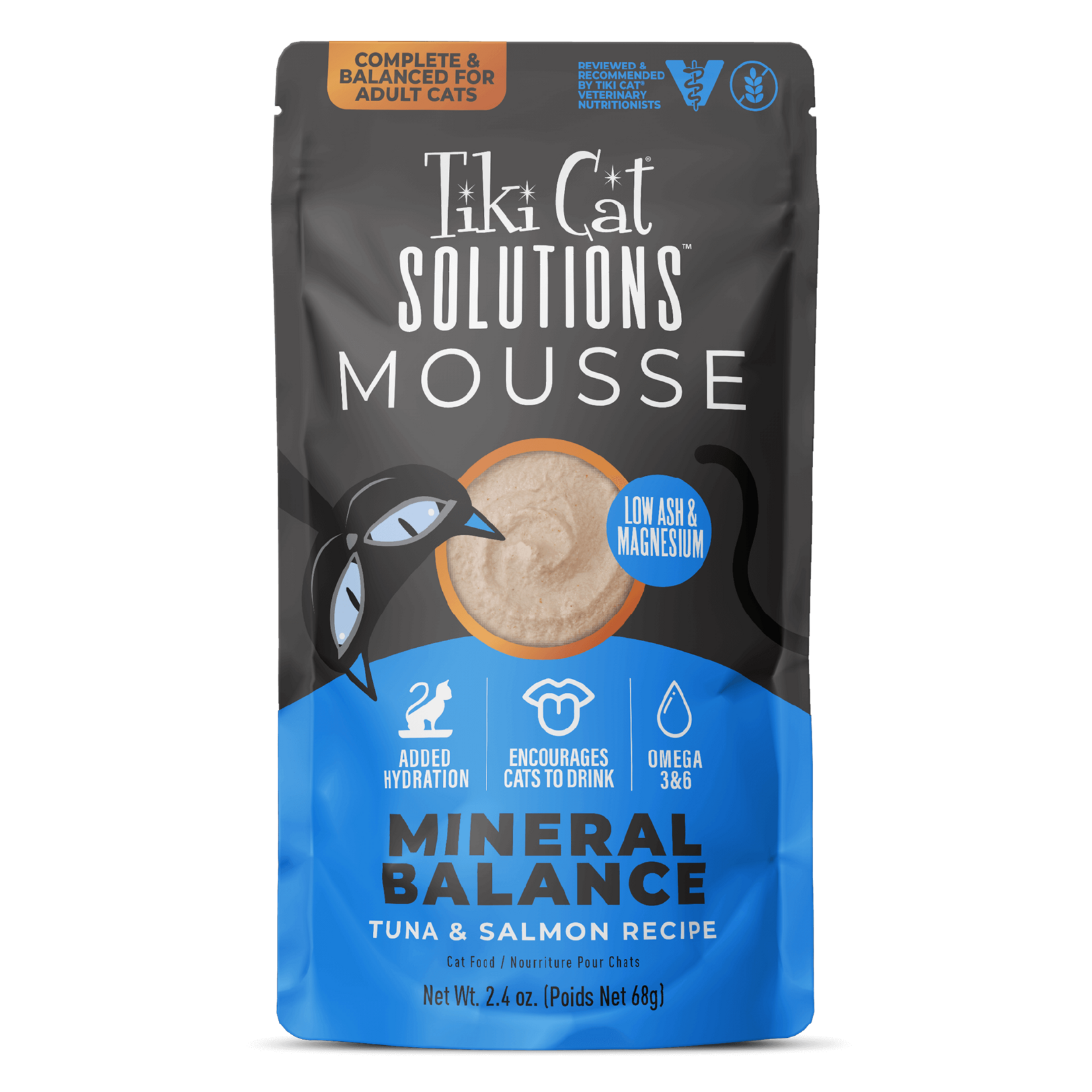 TIKI CAT Tiki Cat Solutions Mousse Mineral Balance Tuna Salmon 2.4oz 68g
