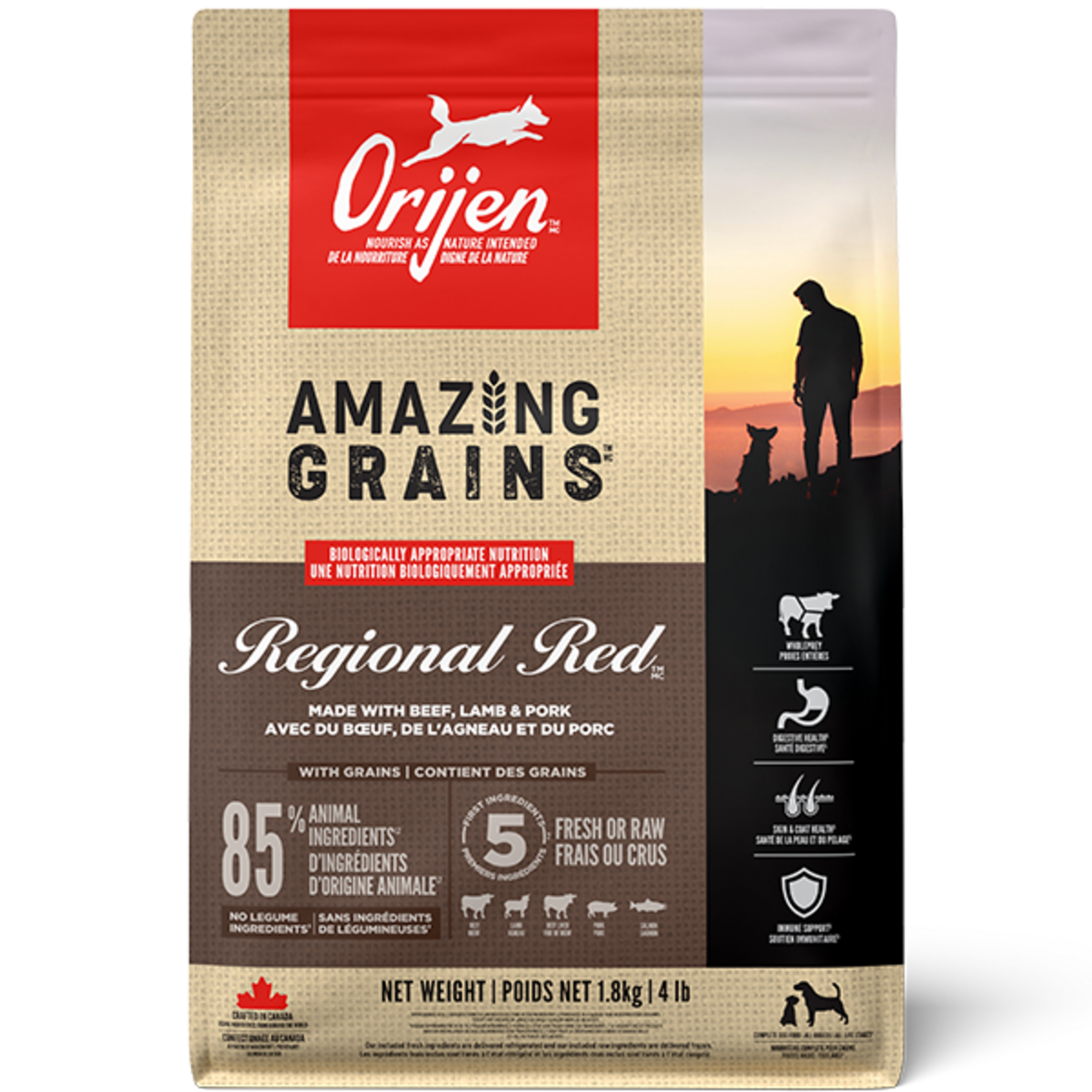 Orijen ORIJEN Dog Amazing Grains Regional Red 1.8kg