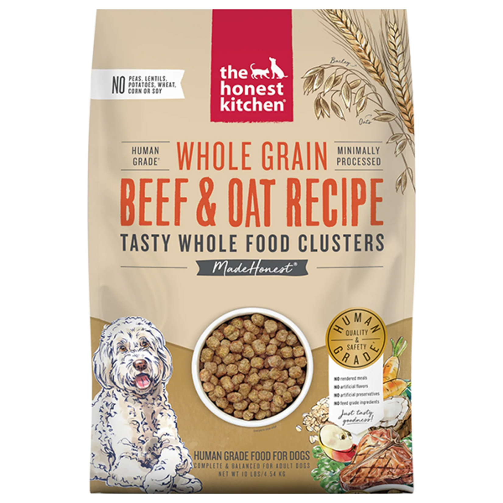 The Honest Kitchen Honest Kitchen Dog Whole Grain Clusters Beef & Oat 10lb