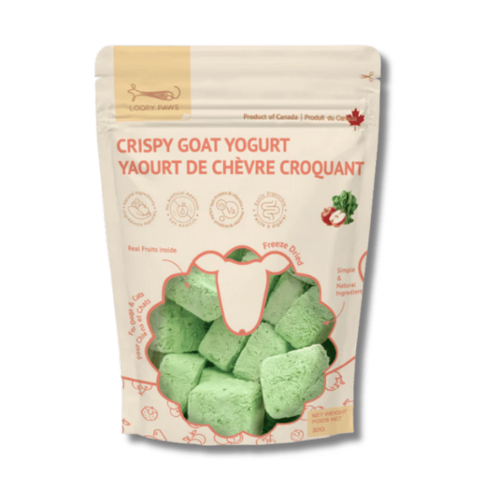 Loopypaws Loopy Paws Crispy Goat Yogurt - Veggie & Apple 30g