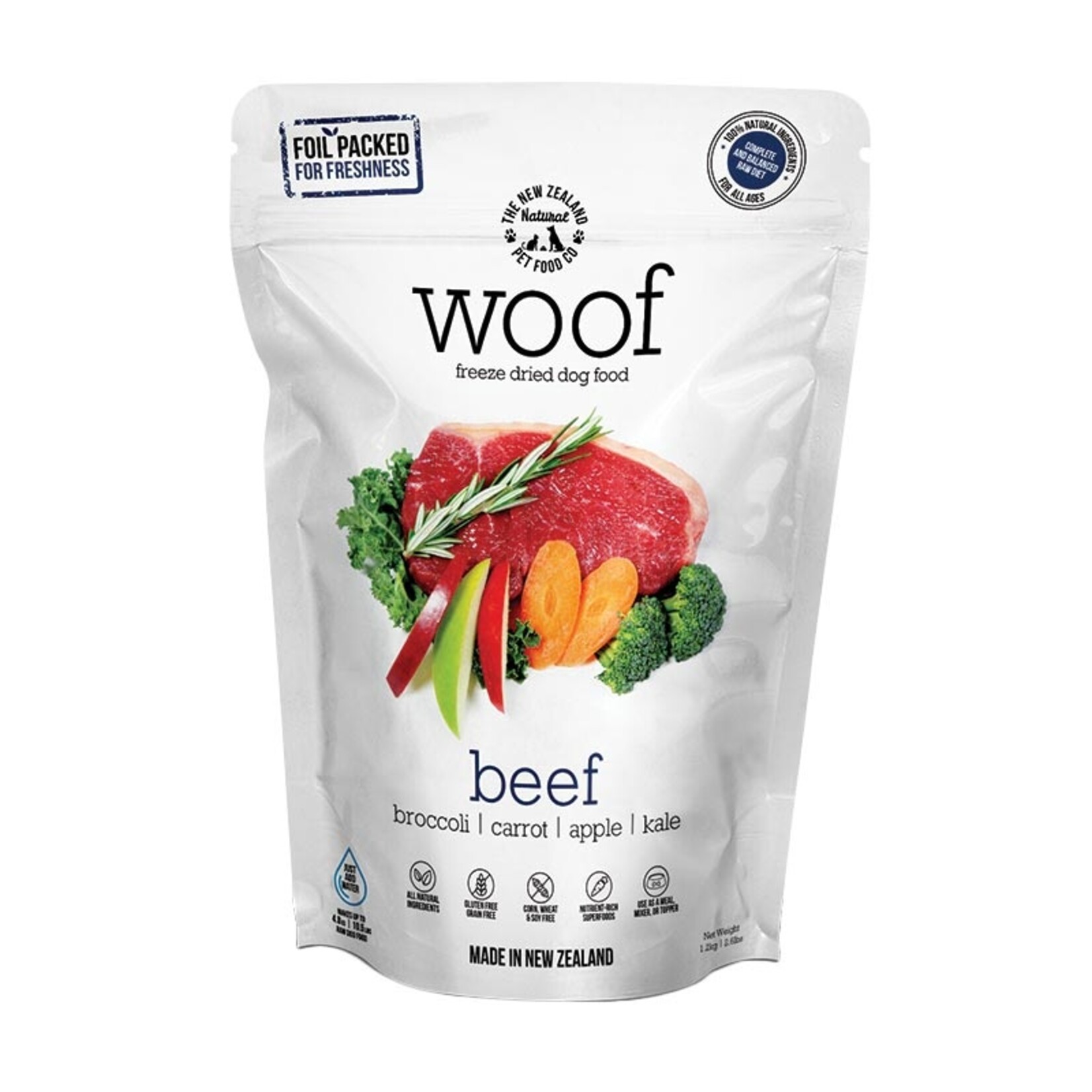 The New Zealand Pet Food Co THE NEW ZEALAND NATURAL PET FOOD CO WOOF Freeze-Dried Beef 1KG