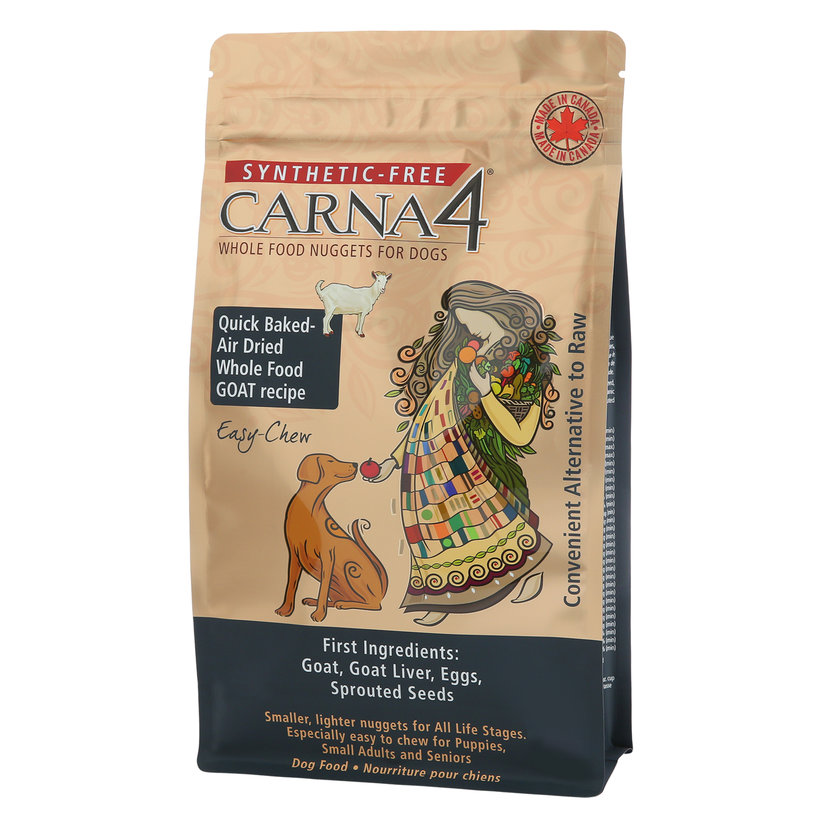 CARNA4 Carna4 Dog Food Easy-chew Grain Free Goat 5lb