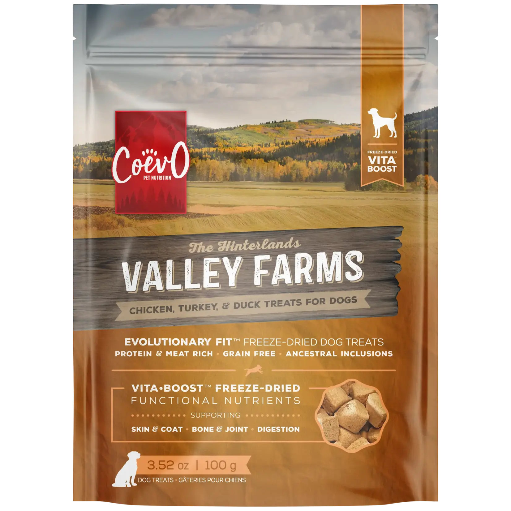 Coevo COEVO Valley Farms Freeze Dried VITA BOOST Chicken Turkey & Duck Dog Treats