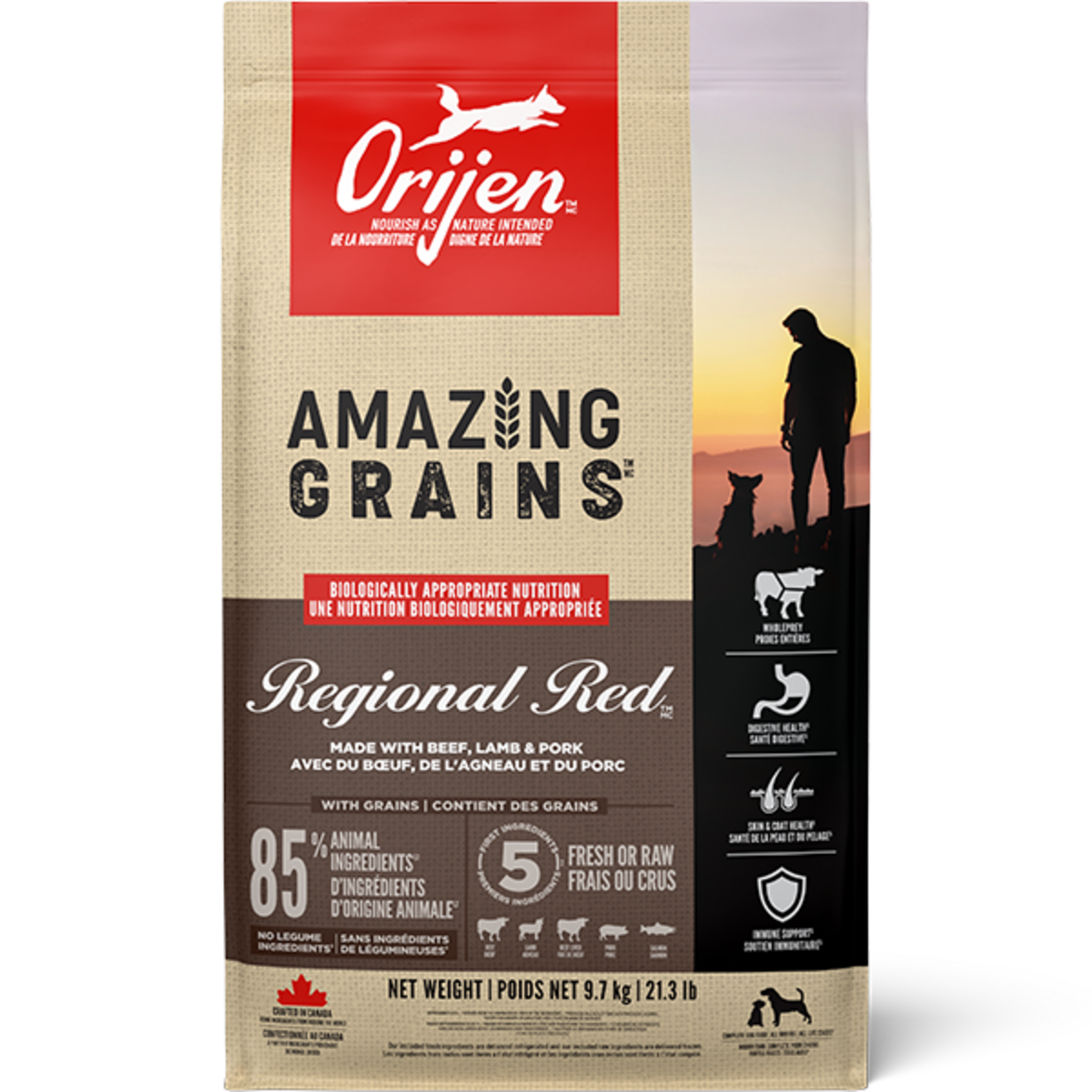 Orijen ORIJEN Dog Amazing Grains Regional Red 9.7kg