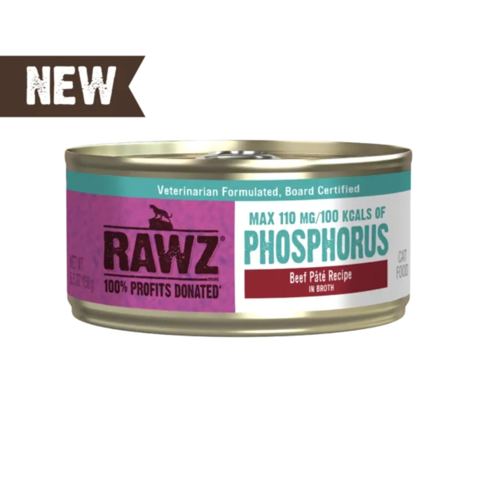 RAWZ RAWZ Cat Can Lower PHOSPHOROUS Tuna & Salmon Pate 155g single