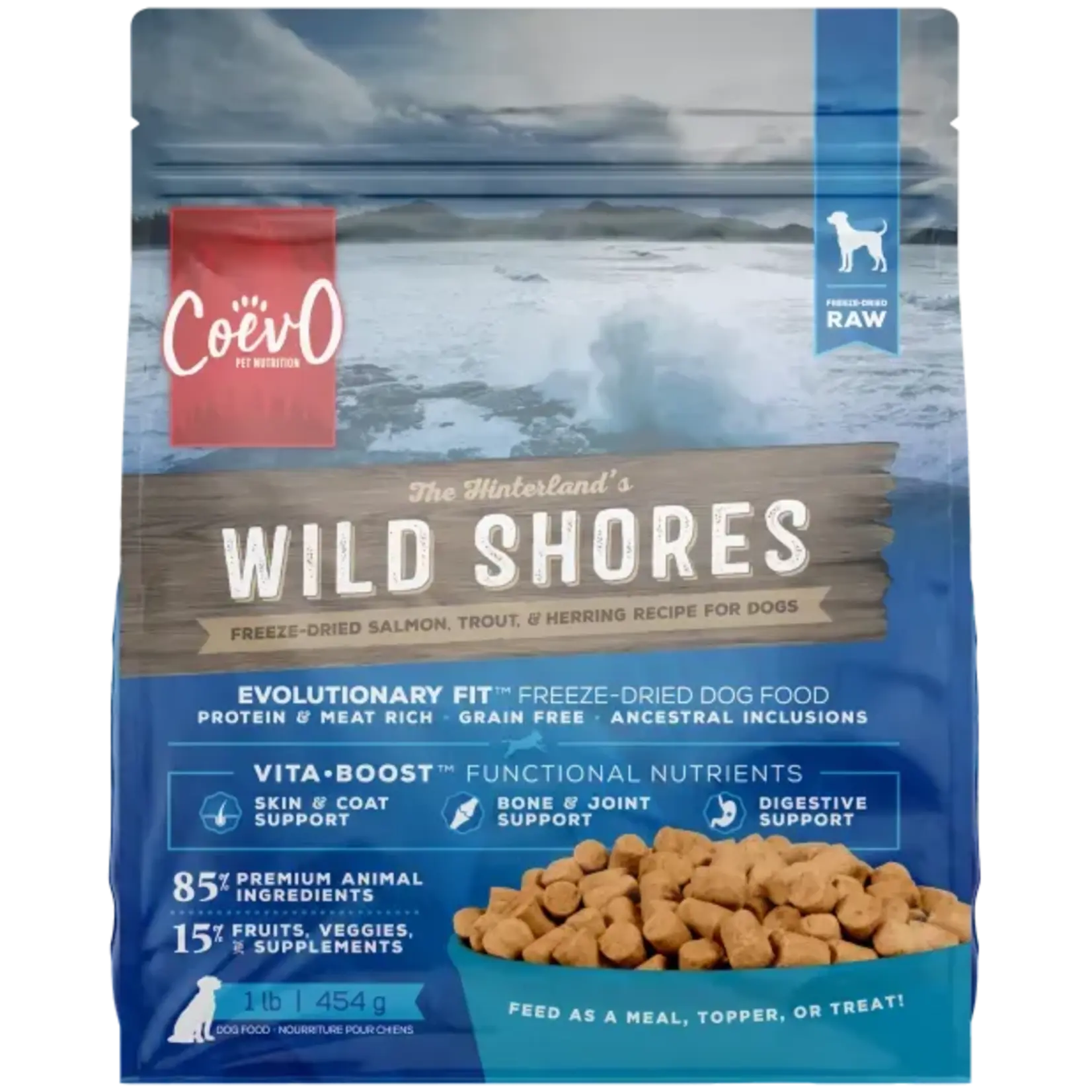 Coevo COEVO Dog Wild Shores Freeze Dried Food 1lb