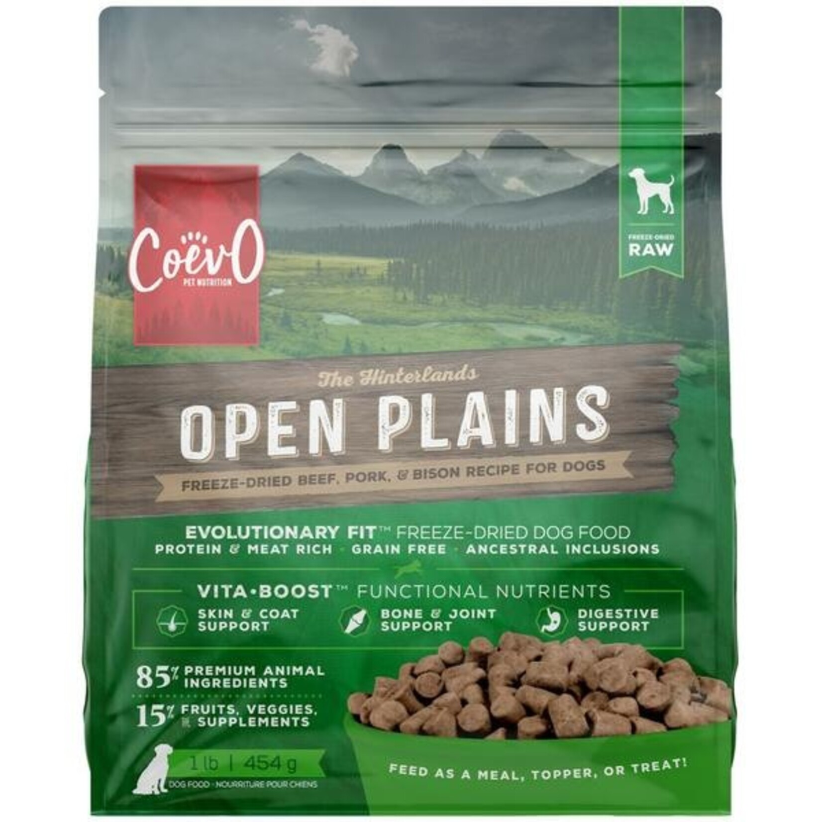 Coevo COEVO Dog Open Plains Freeze Dried Food 1lb