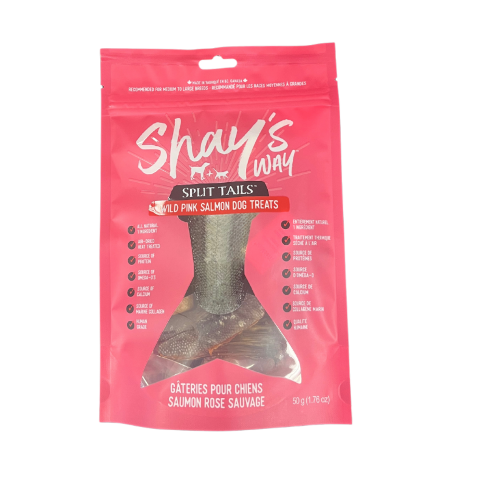 Shay's Way Air Dried Pink Salmon Split Tails 50g