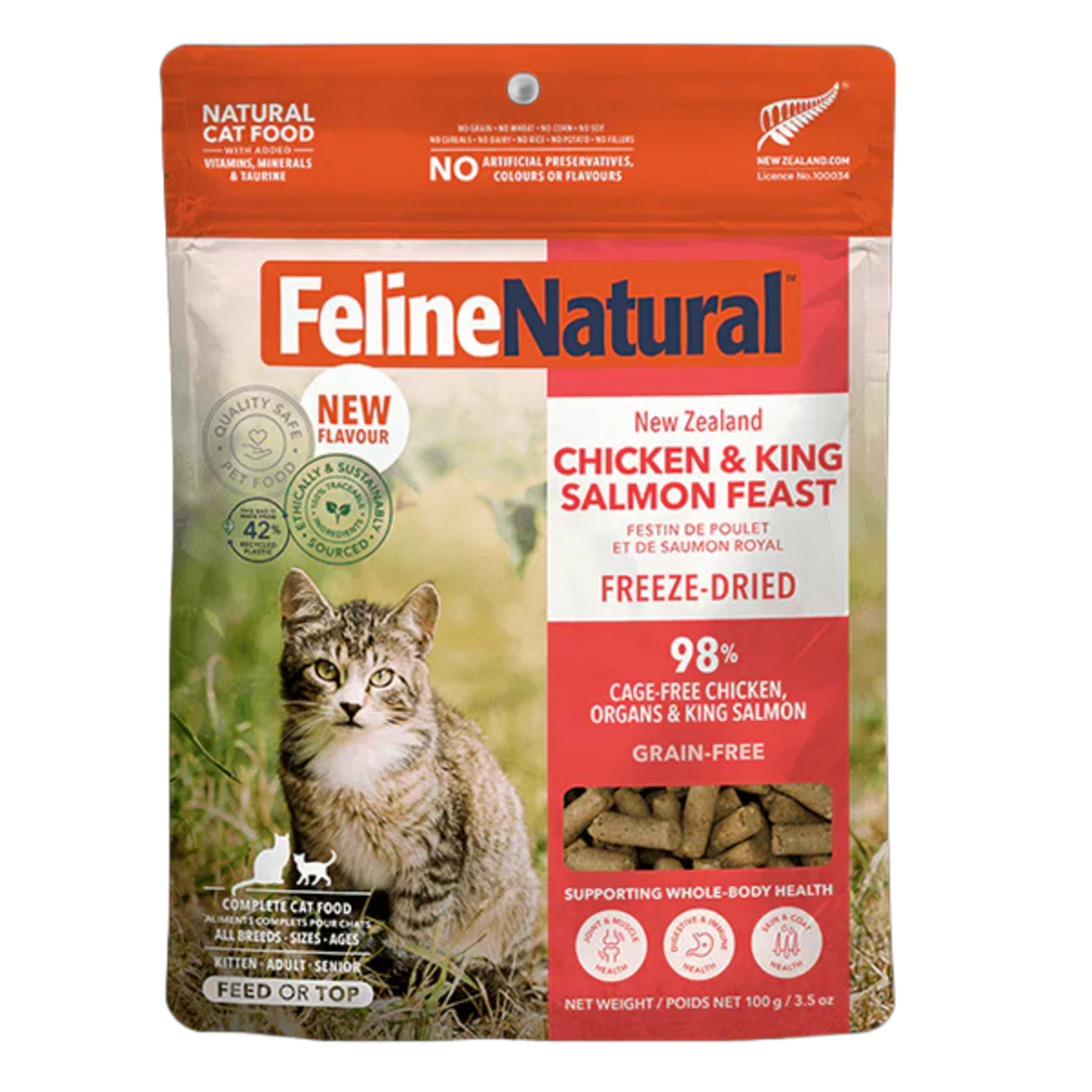 K9 Natural/Feline Natural Feline Natural Cat Freeze Dried Chicken King salmon 100g