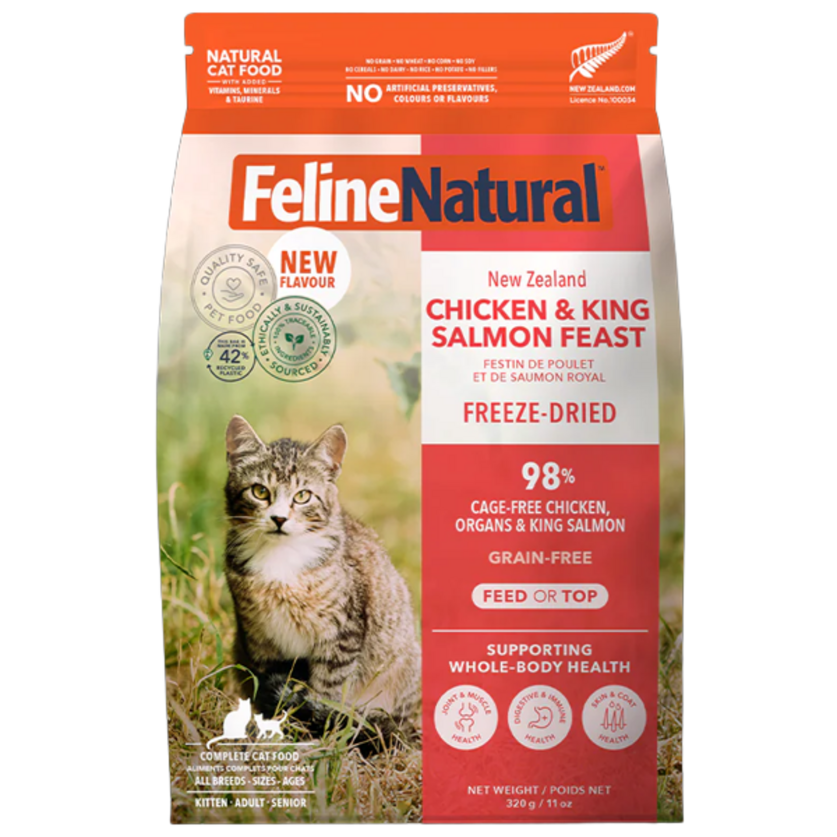 K9 Natural/Feline Natural Feline Natural Cat Freeze Dried Chicken King salmon 320g