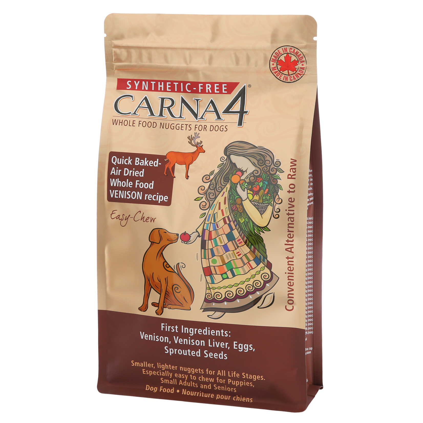 CARNA4 Carna4 Easy-chew Grain Free Venison Formula Dog Food New UPC 5lb