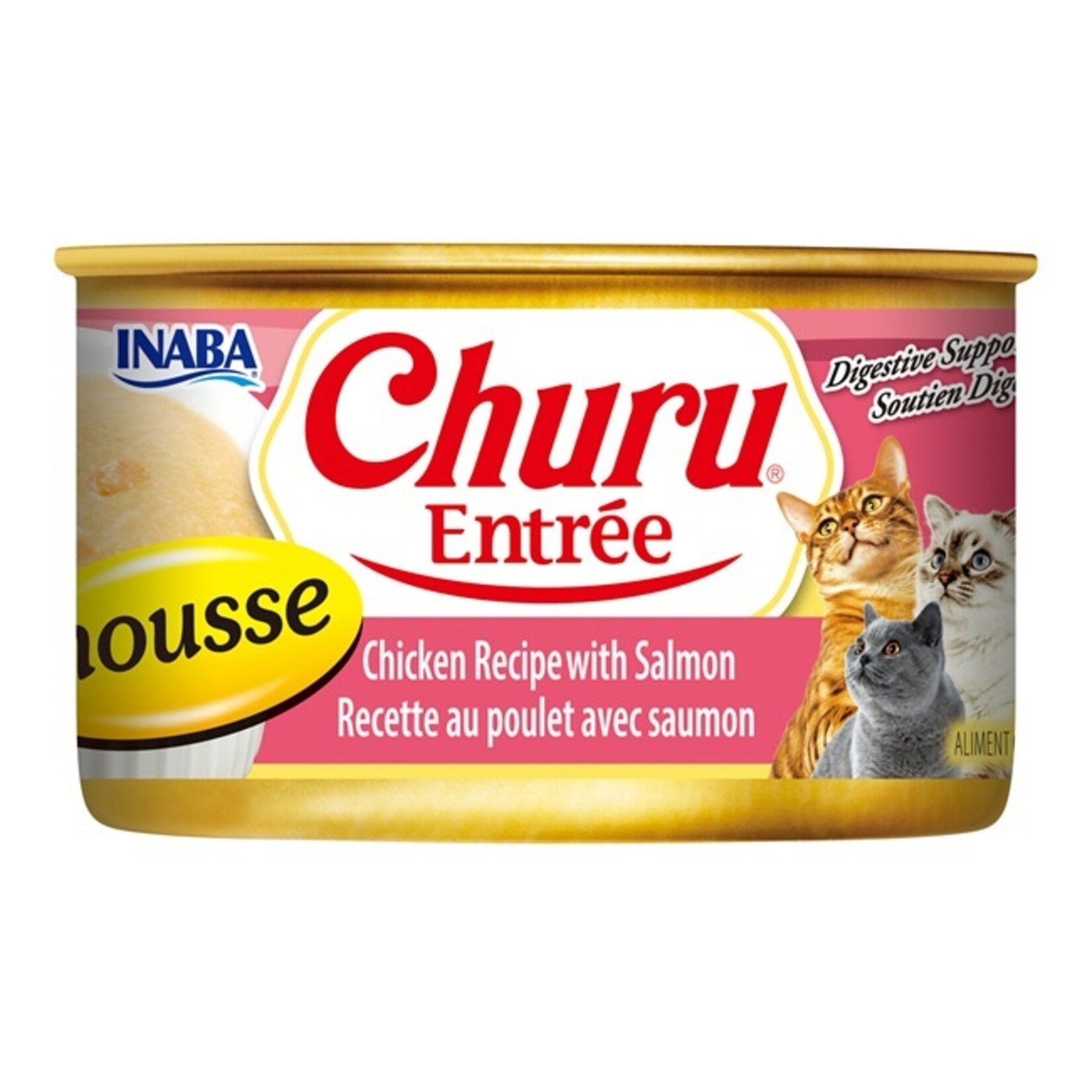 INABA Inaba Cat Can Churu Entree Chicken w Salmon Mousse 3oz single